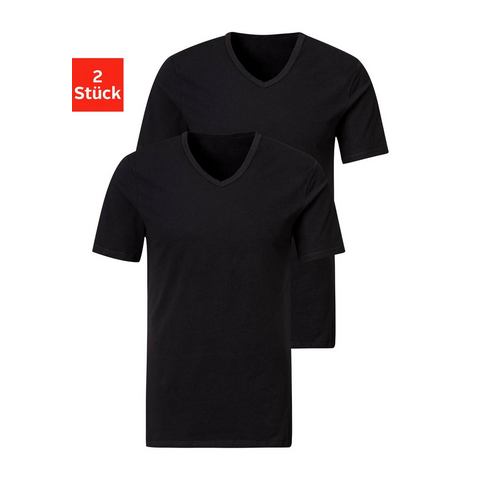 Heine Shirt met korte mouwen, set van 2, H.I.S zwart NULL