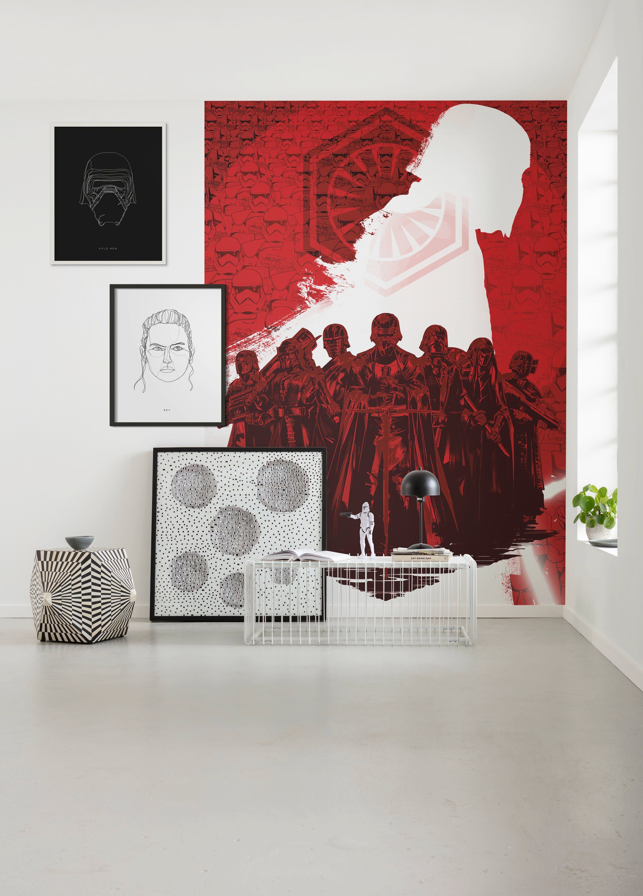 Komar Wanddecoratie Star Wars Lines dark Side Kylo Wanddecoratie voor de kinderkamer - zonder lijst (1 stuk)