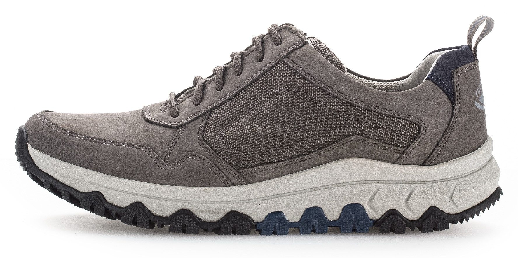 Gabor Rollingsoft Sneakers met sleehak , vrijetijdsschoen, lage schoen, veterschoen met contraststiksels, g-breedte