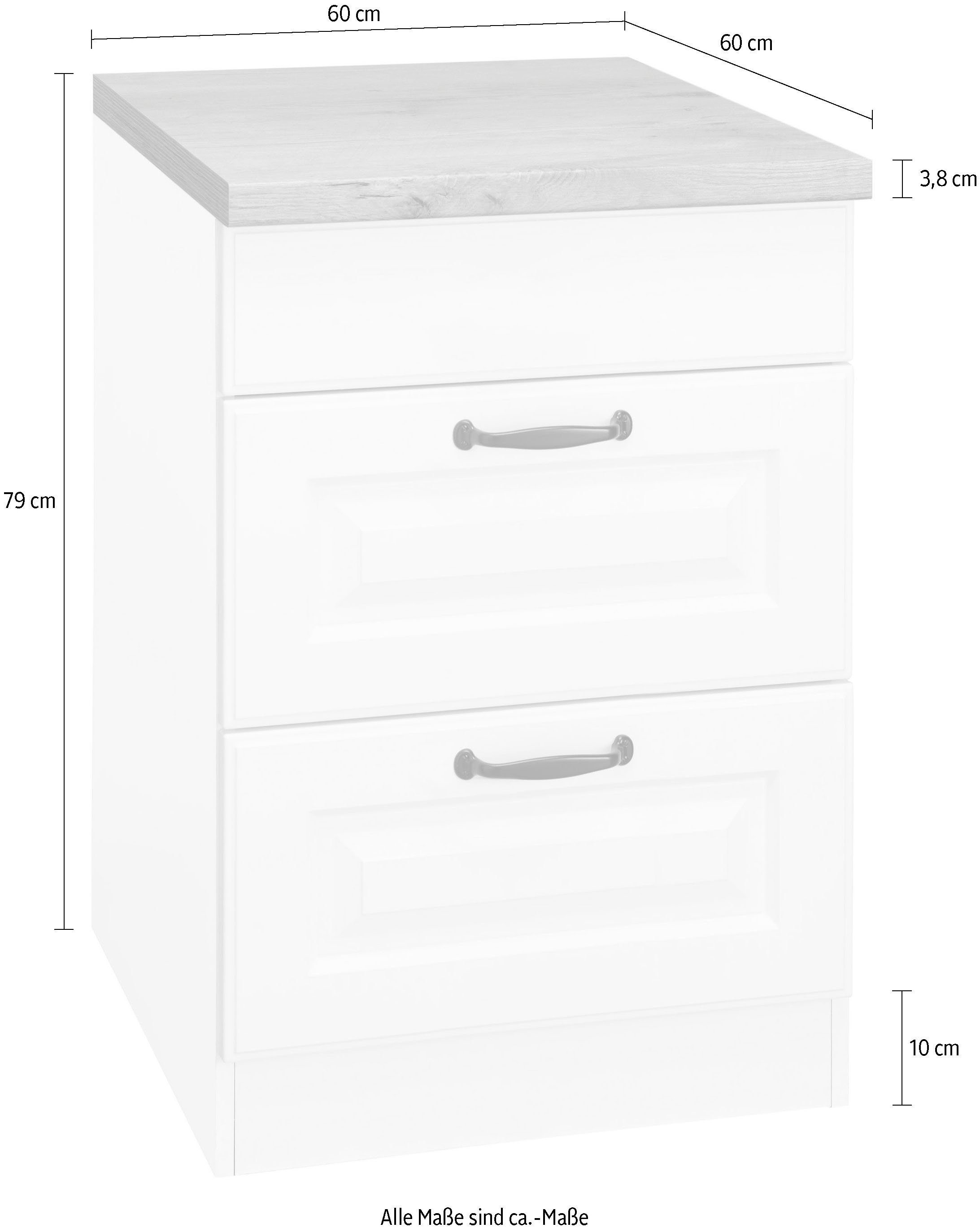 wiho Küchen Ombouwkast voor fornuis Erla 60 cm breed met vakkenfront