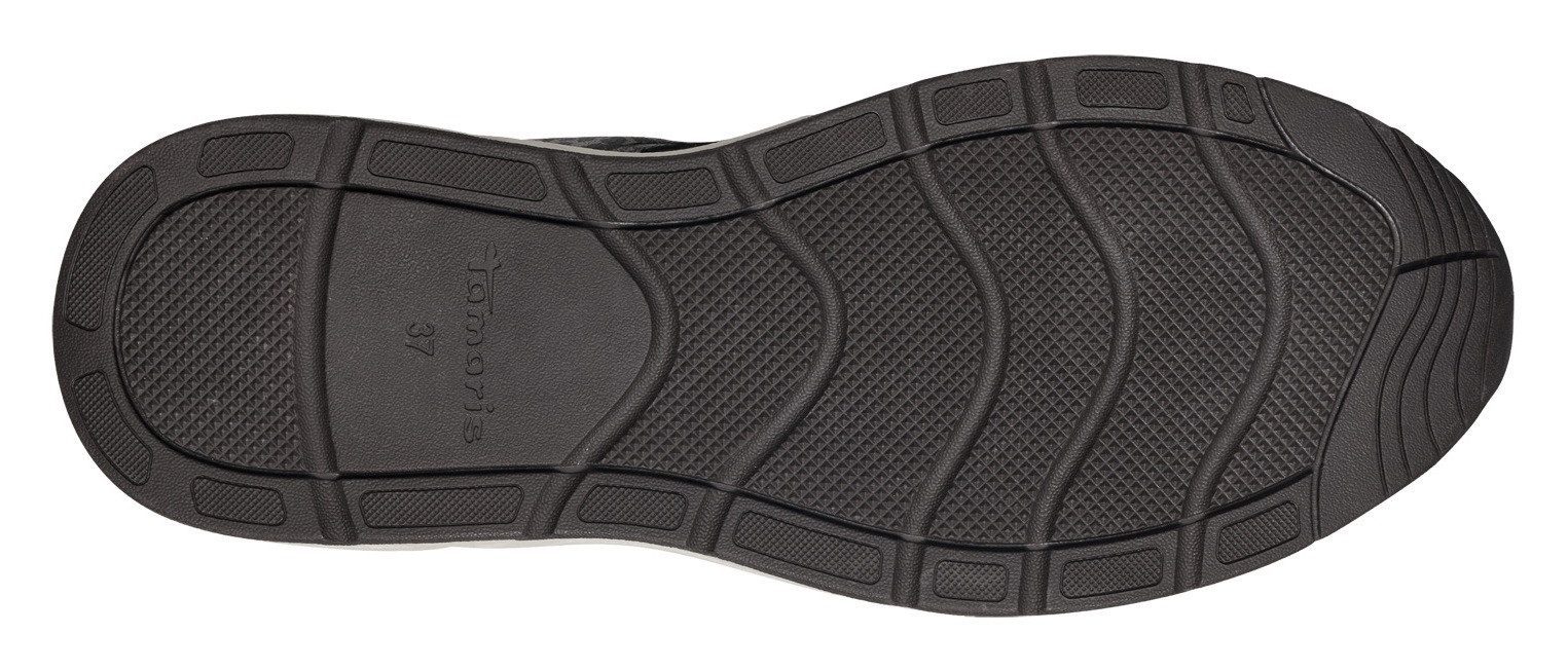 Tamaris Sneakers met sleehak lage schoen, veterschoen, vrijetijdsschoen met contrastafwerkingen