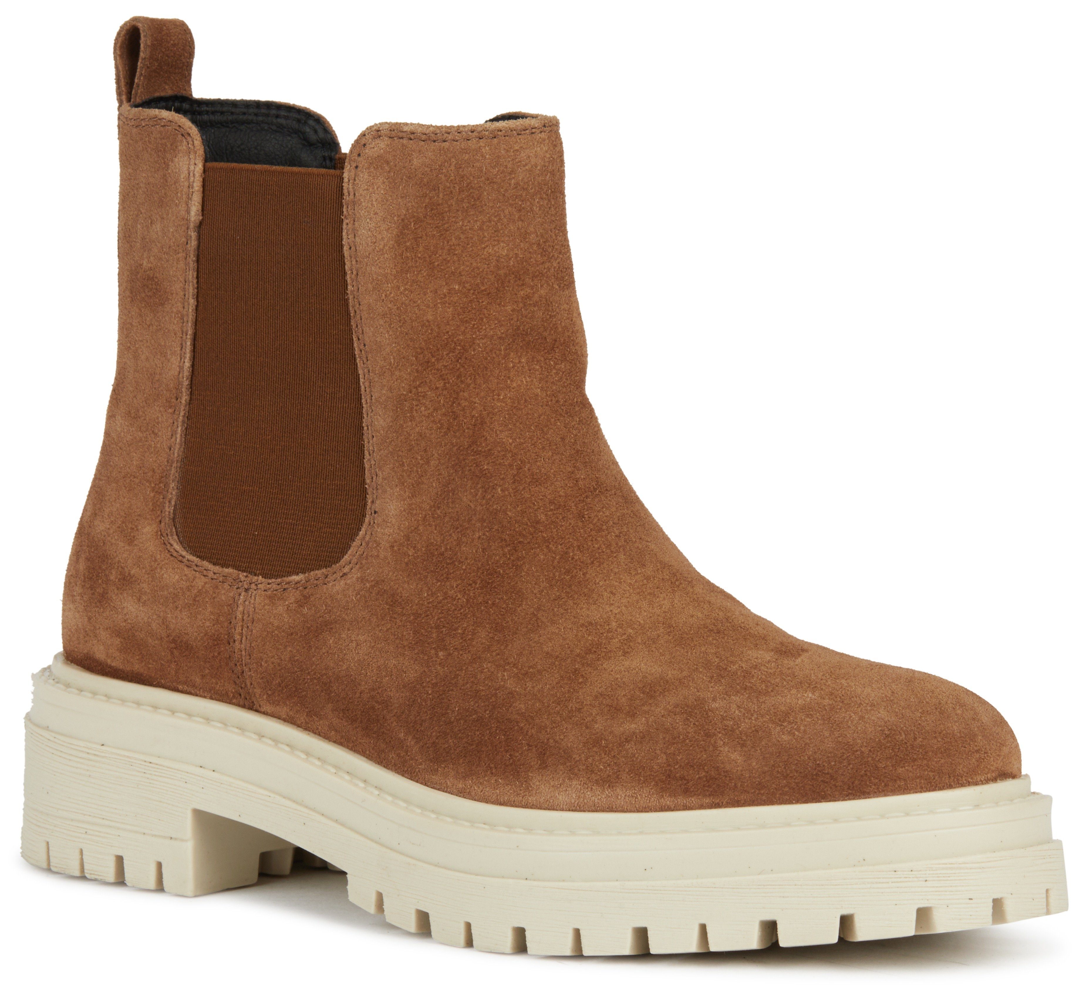 Geox Chelsea-boots D Iridea blokhak, streetwear, instapschoen, laarsjes met contrasten