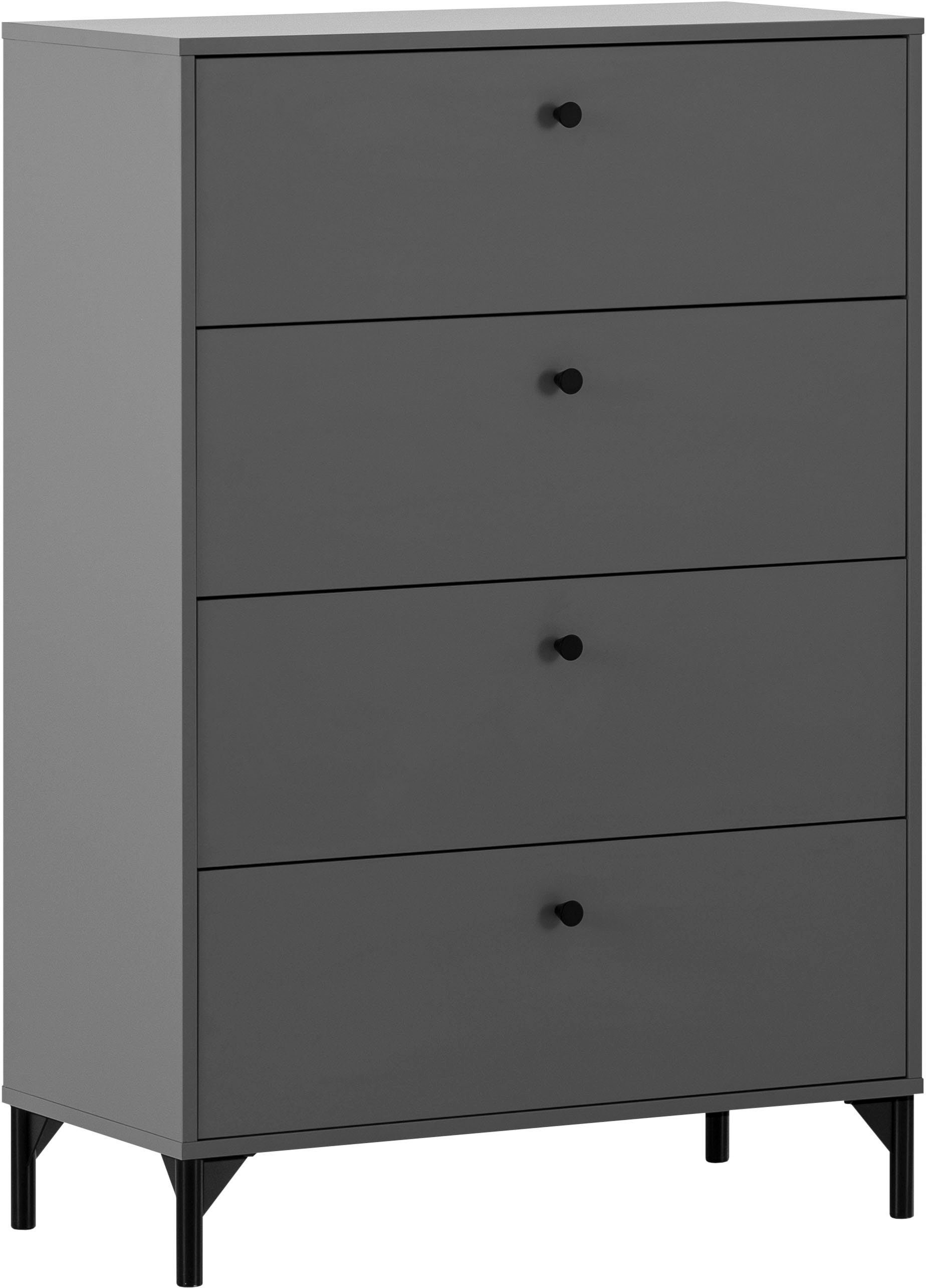 Schildmeyer Kast Smash, breedte 40 of 80 cm 4 laden met uittrekbegrenzing en metalen beslag