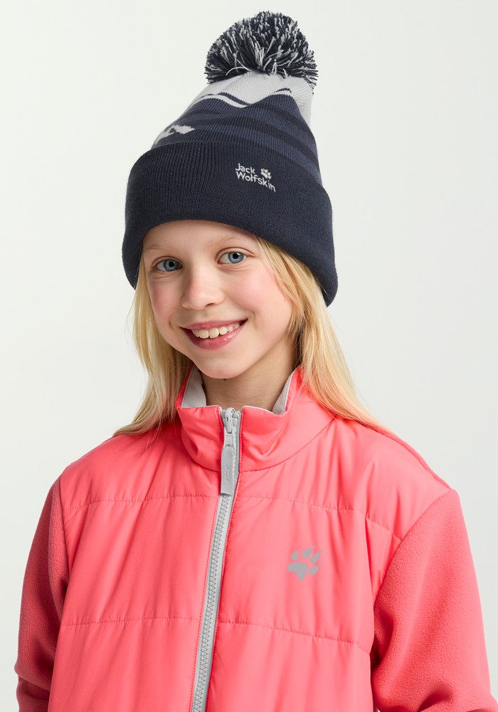 Jack Wolfskin Pomponmuts STRIPY POMPOM BEANIE K
