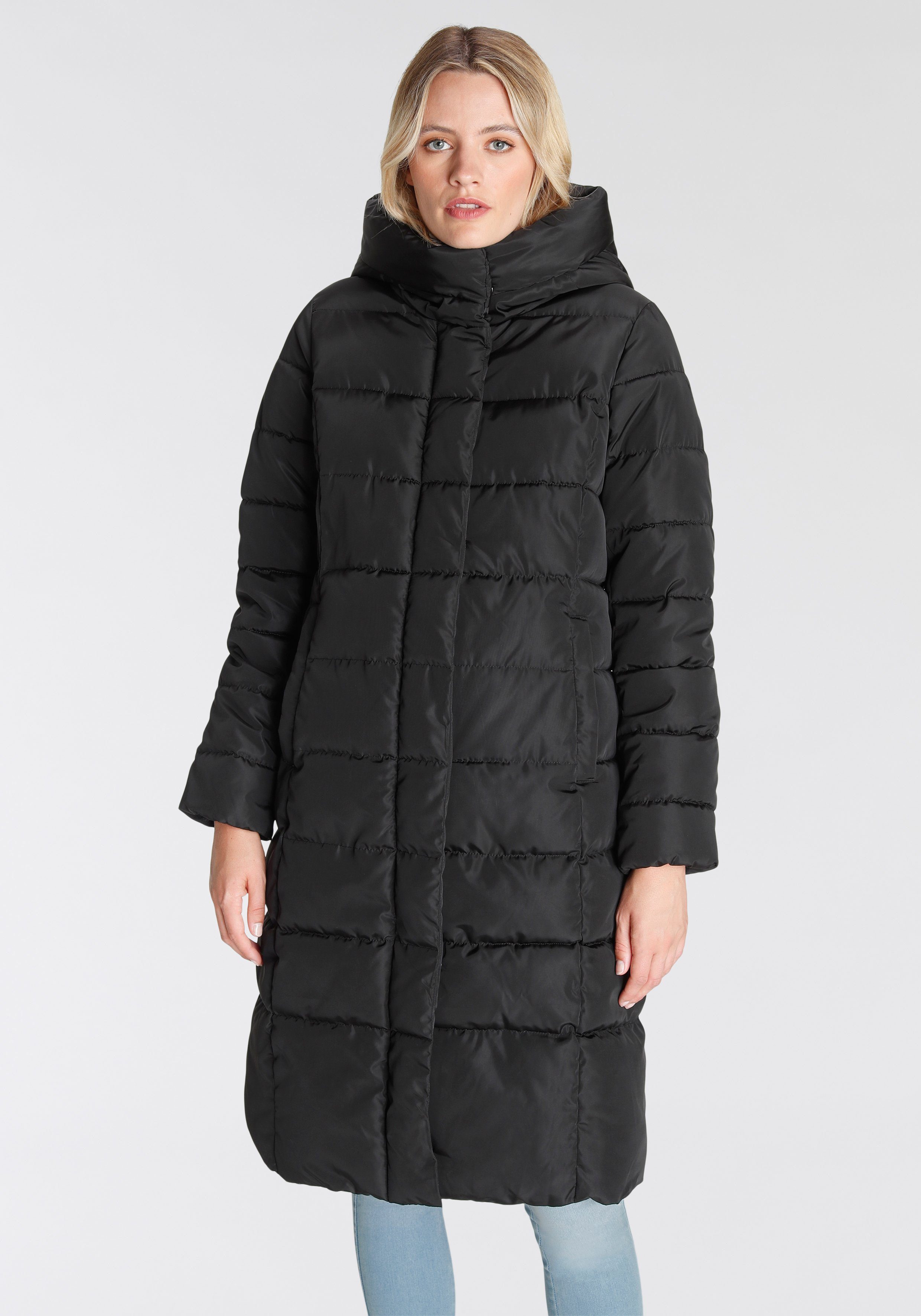 Only Gewatteerde jas ONLTINA PUFFER X LONG COAT OTW dames donsjassen maat XL (42) zwart