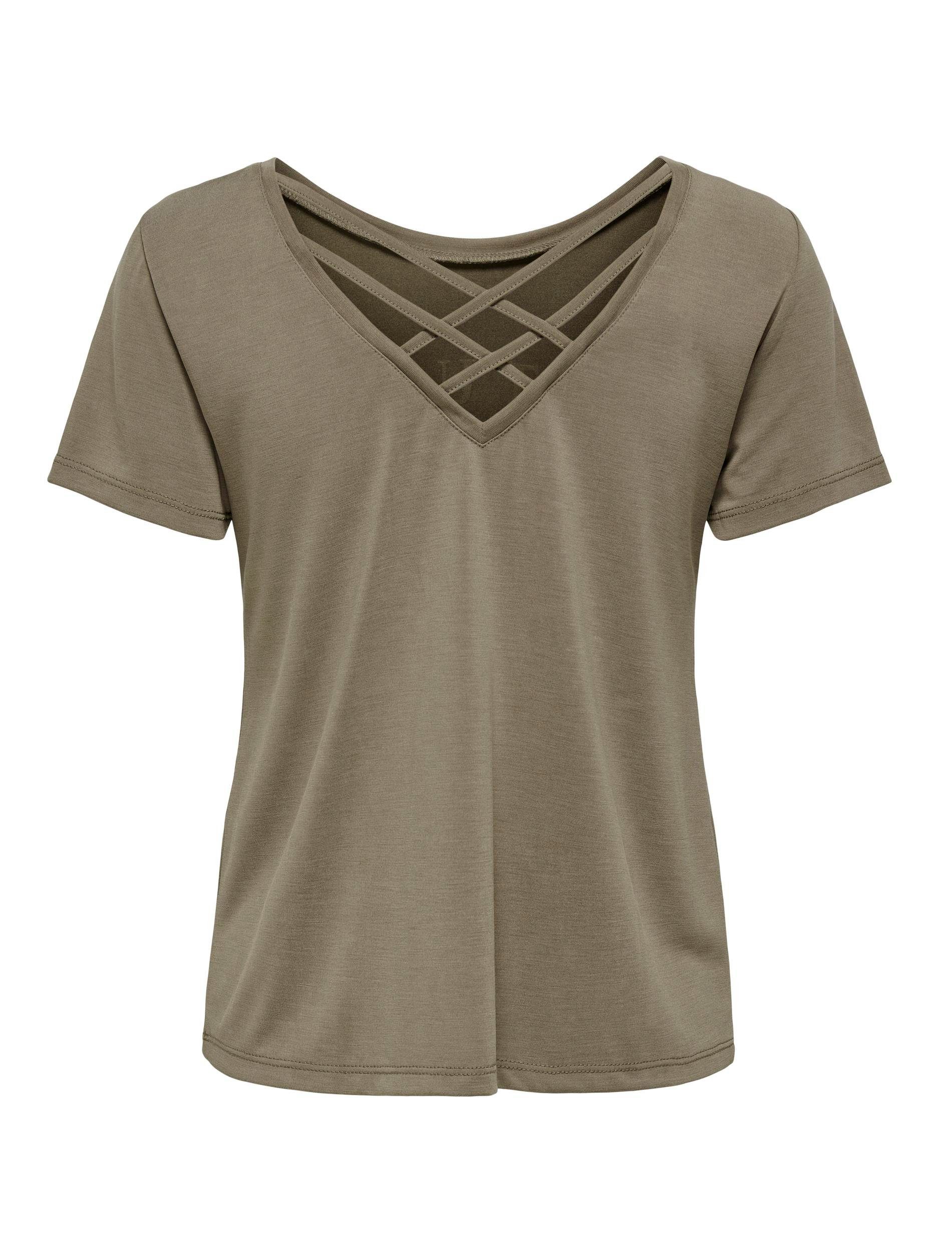 Only Shirt met korte mouwen ONLFREE LIFE S/S CROSS BACK TOP BOX JRS