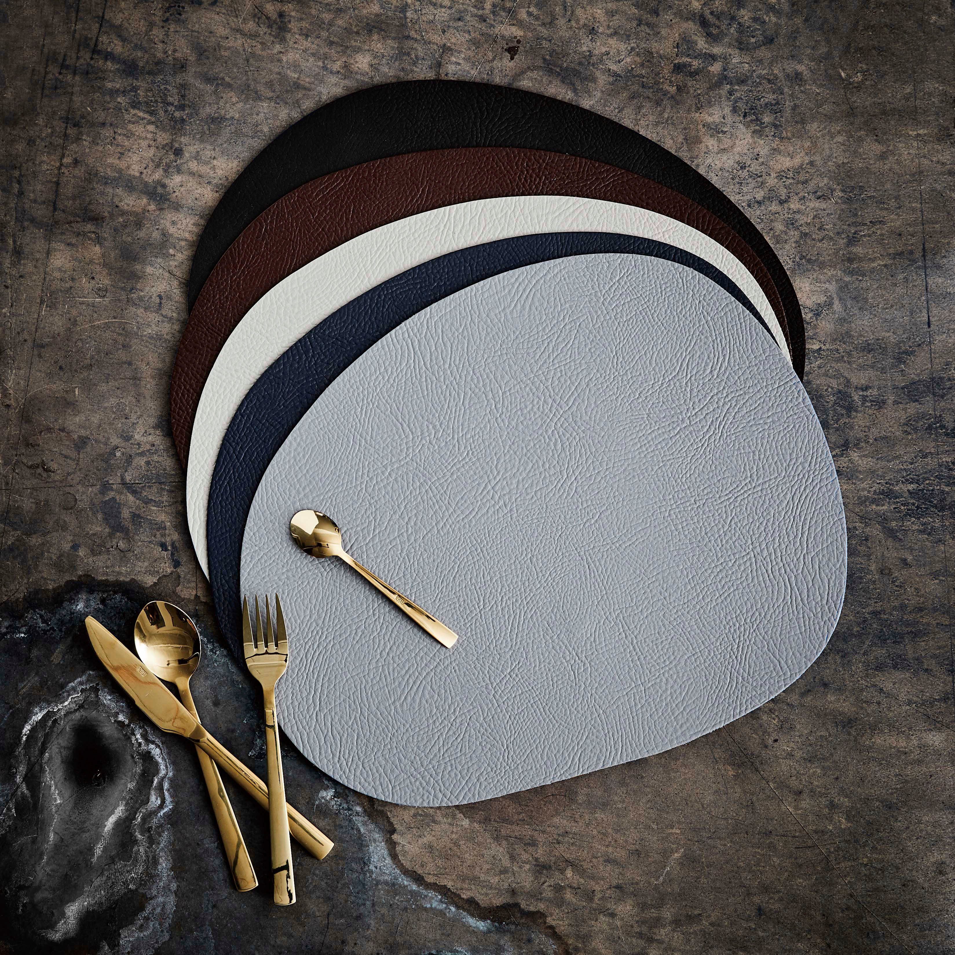 aida RAW Set placemats Buffallo 95% gerecycled leer (set, 4 stuks)