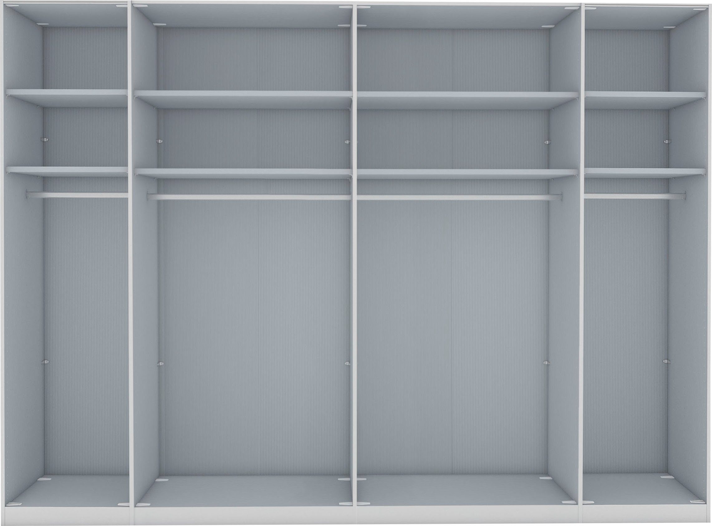 WIEMANN Vouwdeurkast Monaco, Kledingkast, Kast, Linnenkast, met elegant glazen front