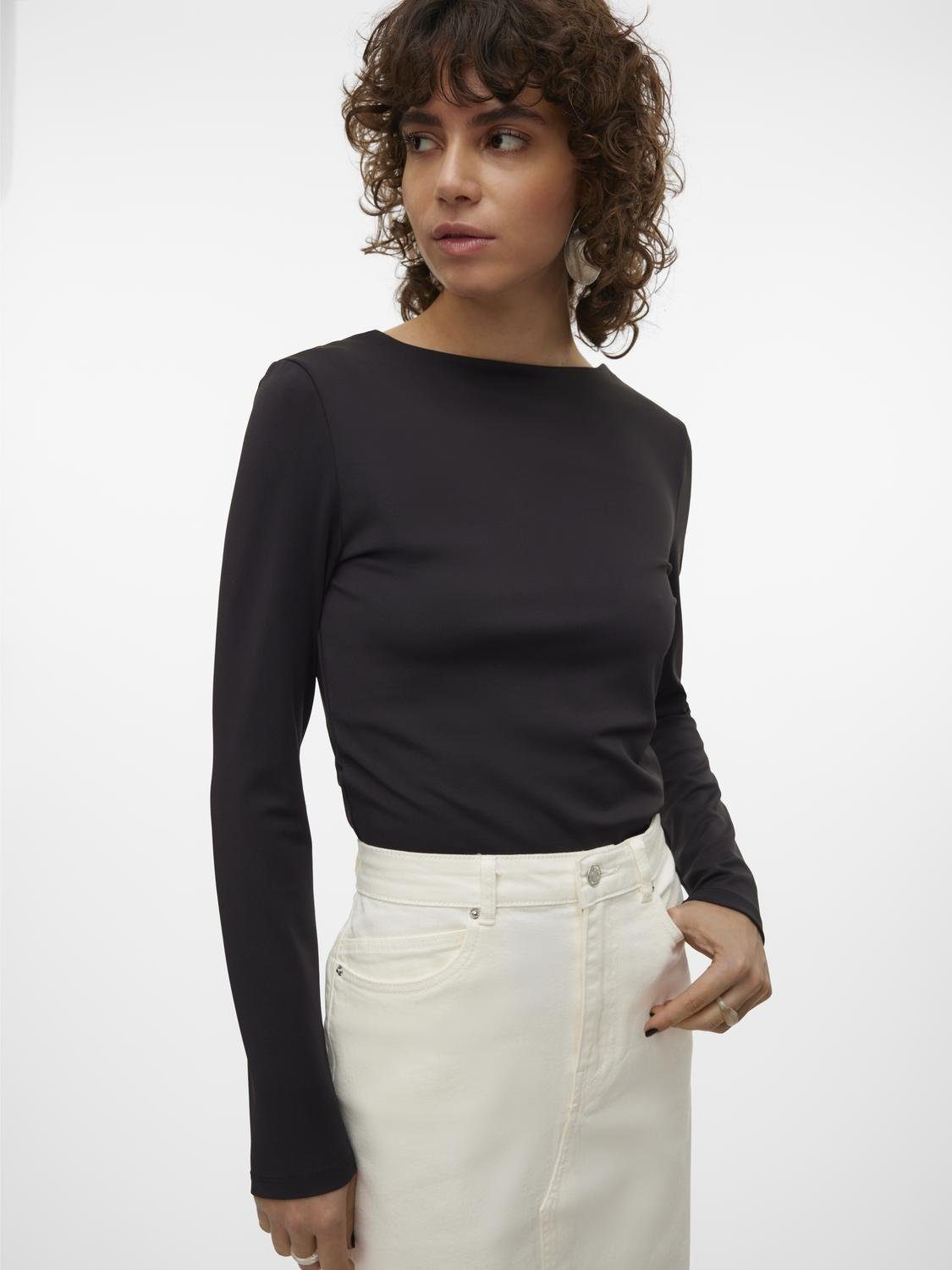 Vero Moda Shirt VMMILLION LS SQUARE TOP 2-WAY JRS