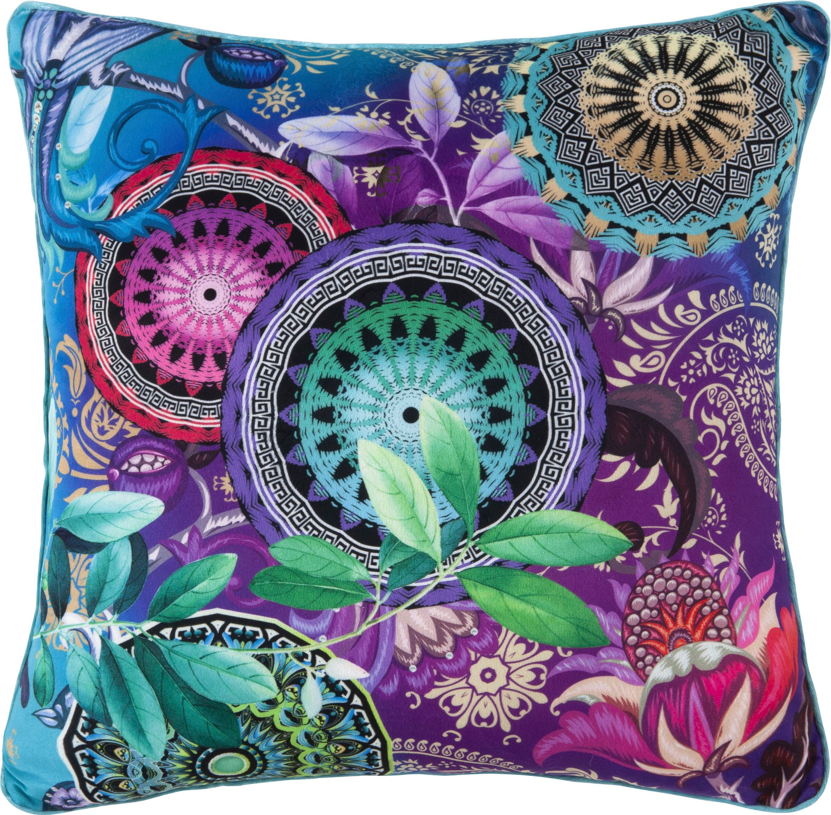 hip Sierkussen Axelle Met vulling, 1 stuk, Bies, 30x60, Omkeerbaar, Zacht, Mandala, Paars (1 stuk)