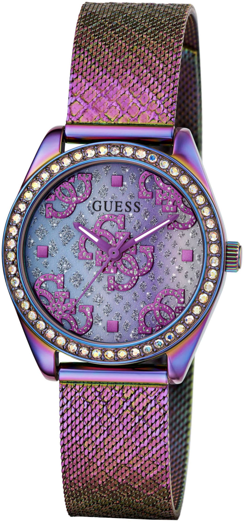 Guess Kwartshorloge Boa Horloge, dameshorloge, kristallen, mineraalglas, stalen band