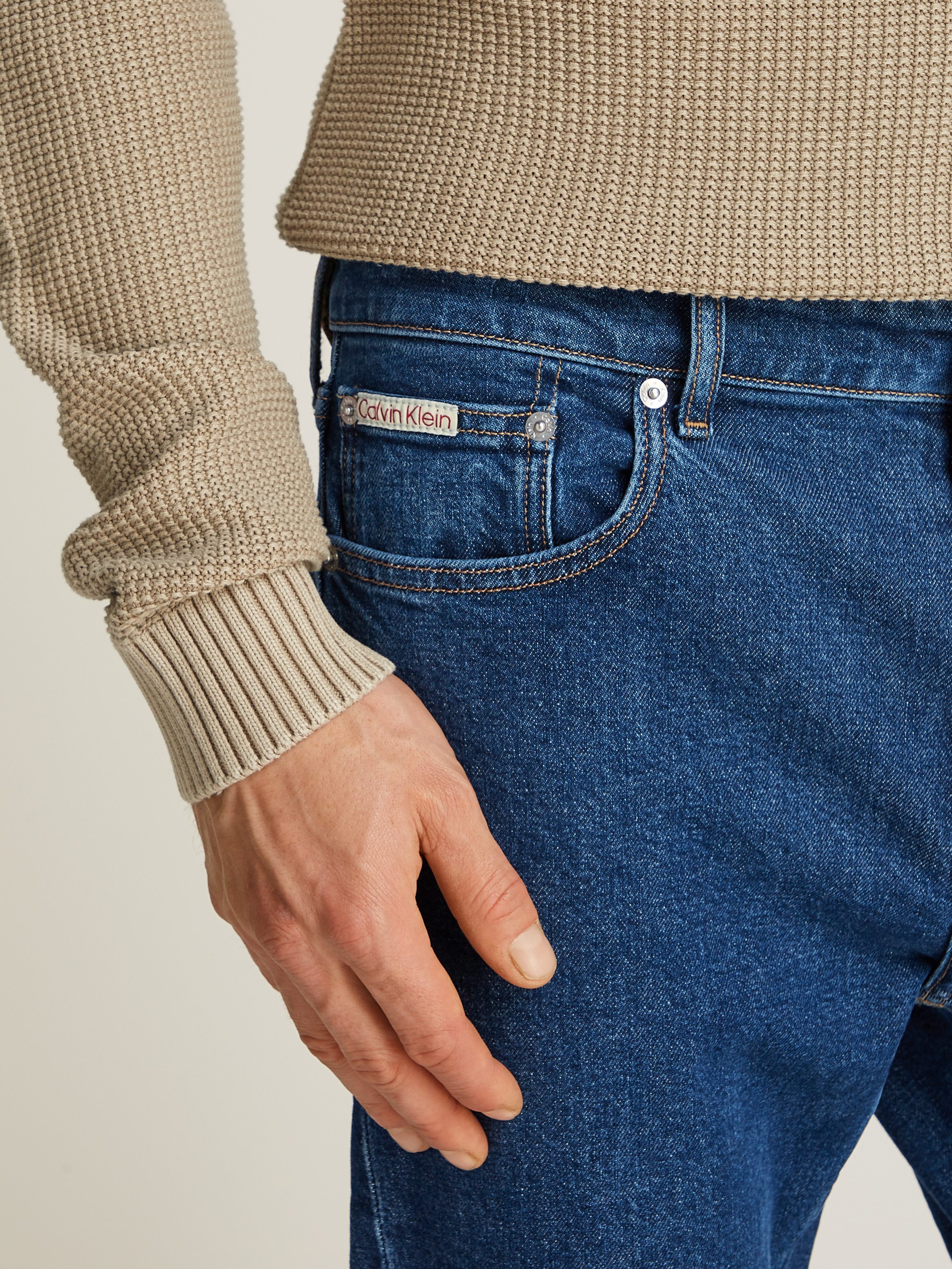 Calvin Klein Straight jeans DAD JEANS Logodruk, muntzakje