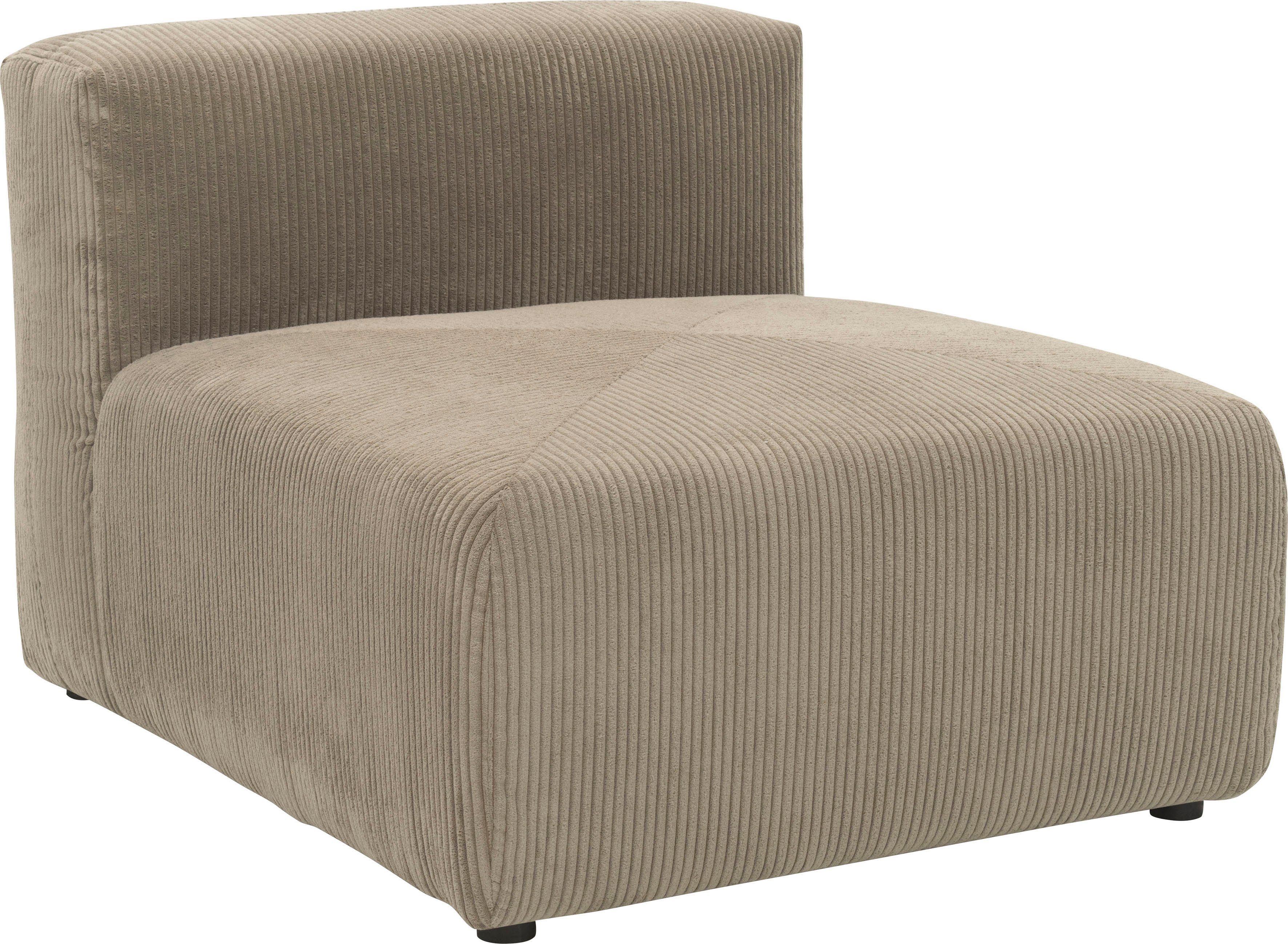RAUM.ID Sofaelement Gerrid Ribfluwelen bekleding, tussenelement, kan ook afzonderlijk worden geplaatst