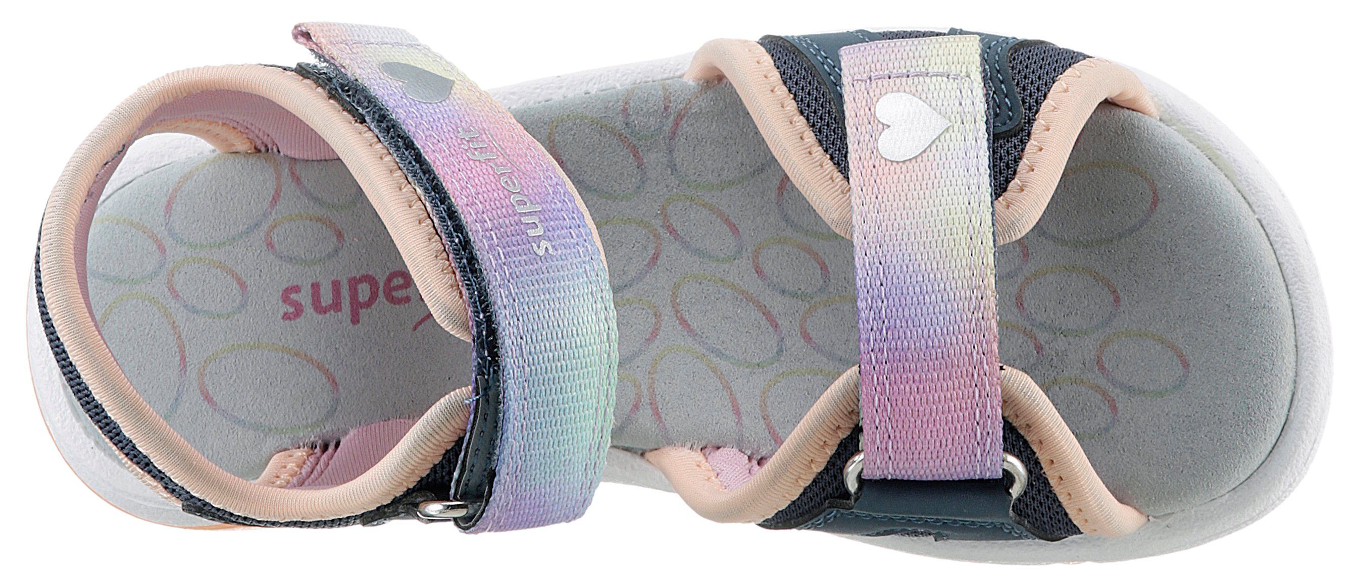 Superfit Sandalen PEBBLES WMS: middel Sandaal met schattige glitter-sluiting, maat sjabloon om te downloaden