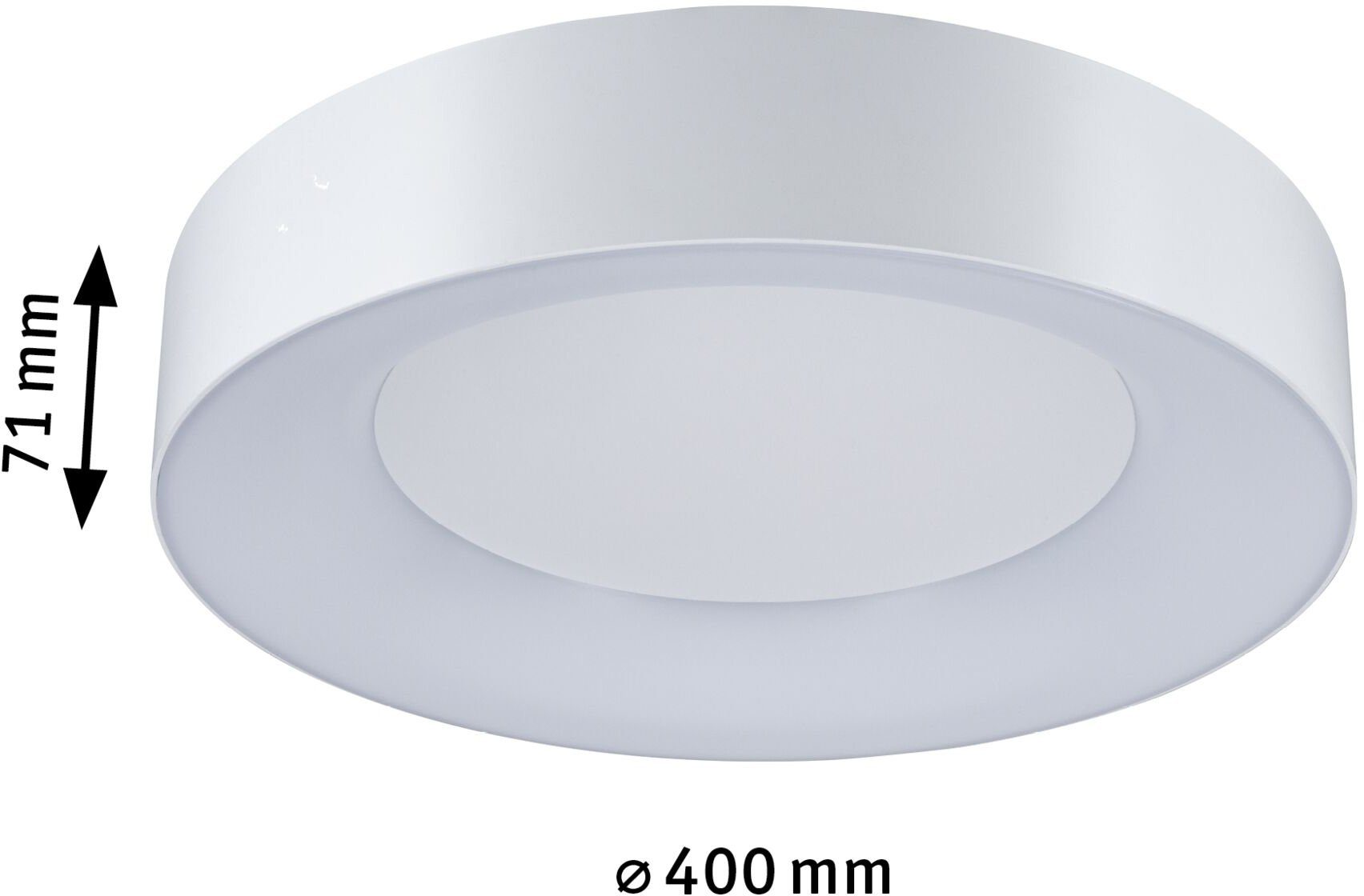Paulmann Led-plafondlamp Selection Bathroom Casca IP44 1x23W 400mm, 230V Metaal/Kunststof (1 stuk)
