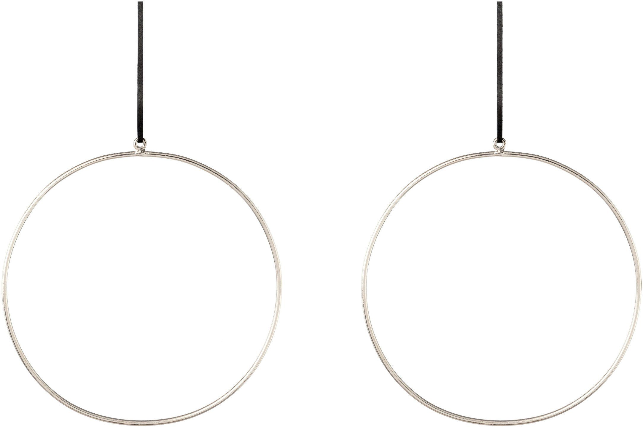 Creativ deco Sierhanger met hoogwaardig lederen band (2 stuks)
