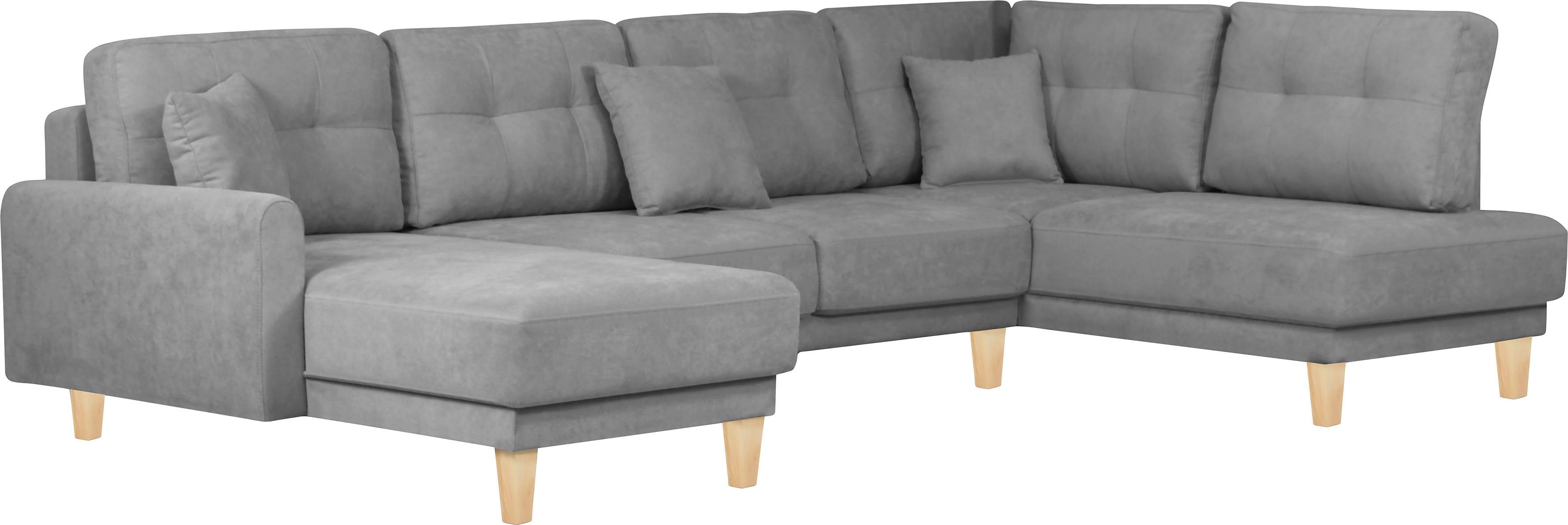 Home affaire Zithoek TRIPLO U-vorm optioneel met slaapfunctie, B/D/H: 310/192/90 cm (3-delig)