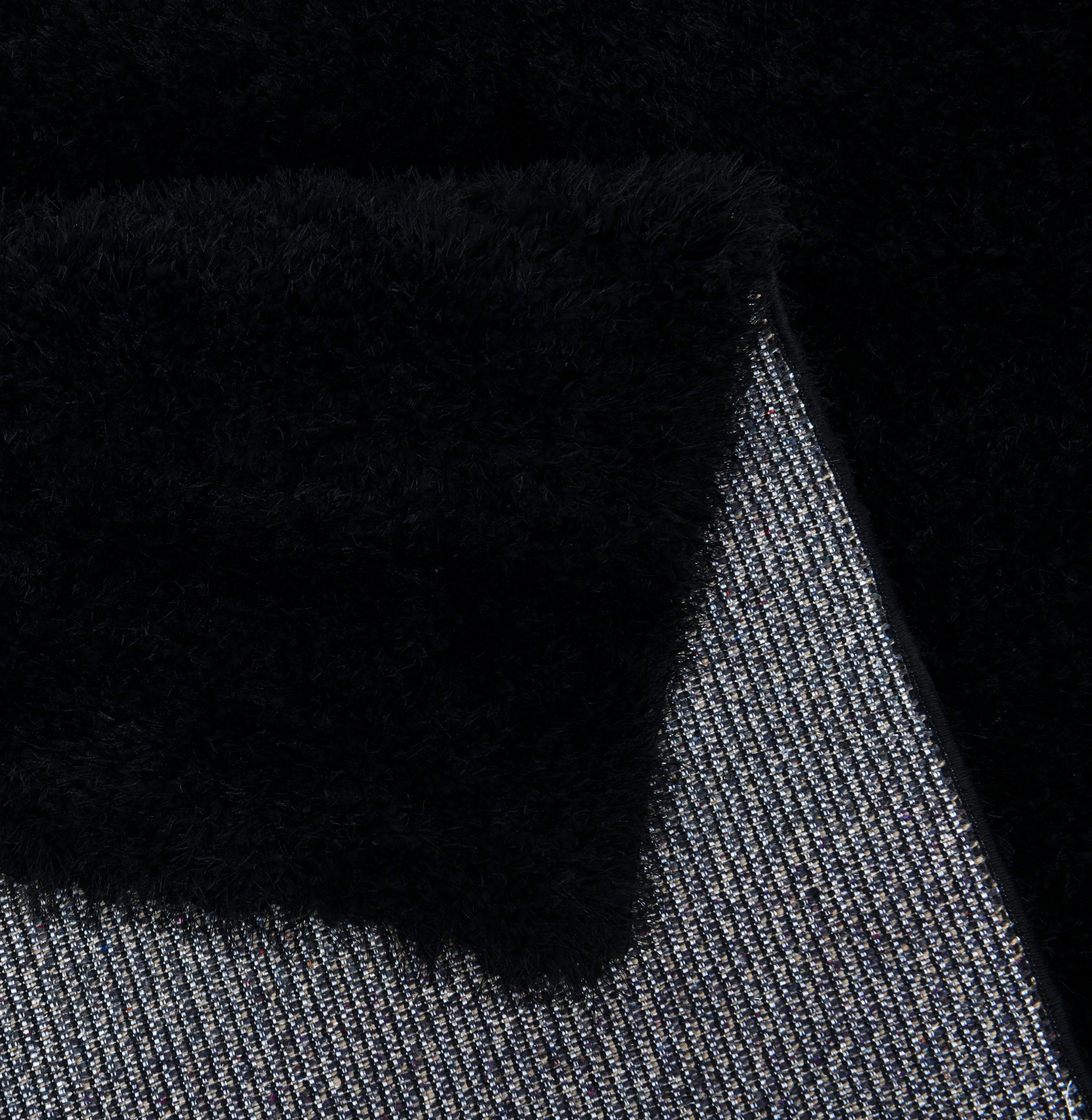 my home Set slaapkamerkleedjes Malin Hochflor, shaggy, effen kleuren, lichte glans, microvezel, onderhoudsvriendelijk