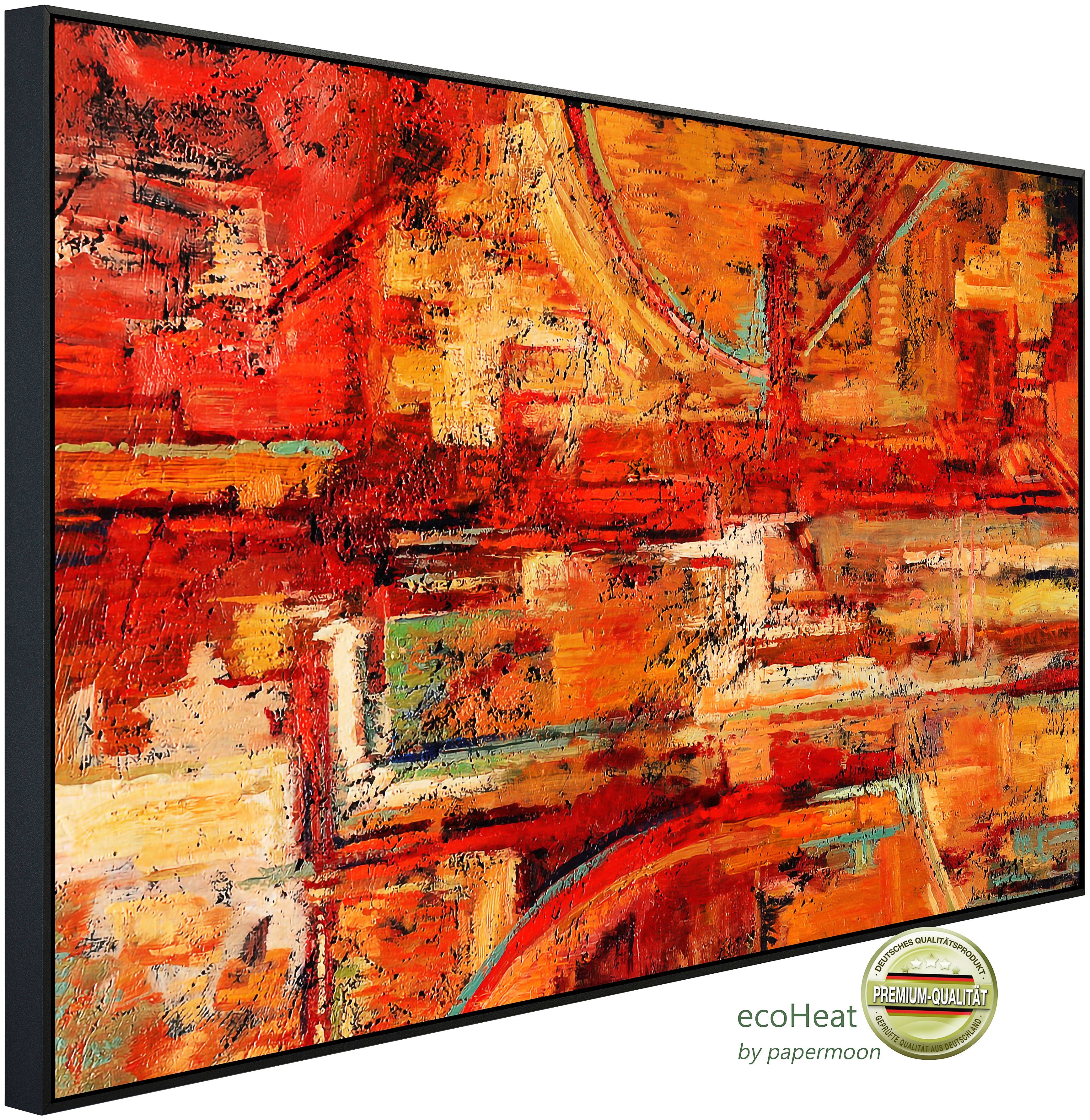 Papermoon Infraroodverwarming Abstract schilderij rood zeer aangename stralingswarmte