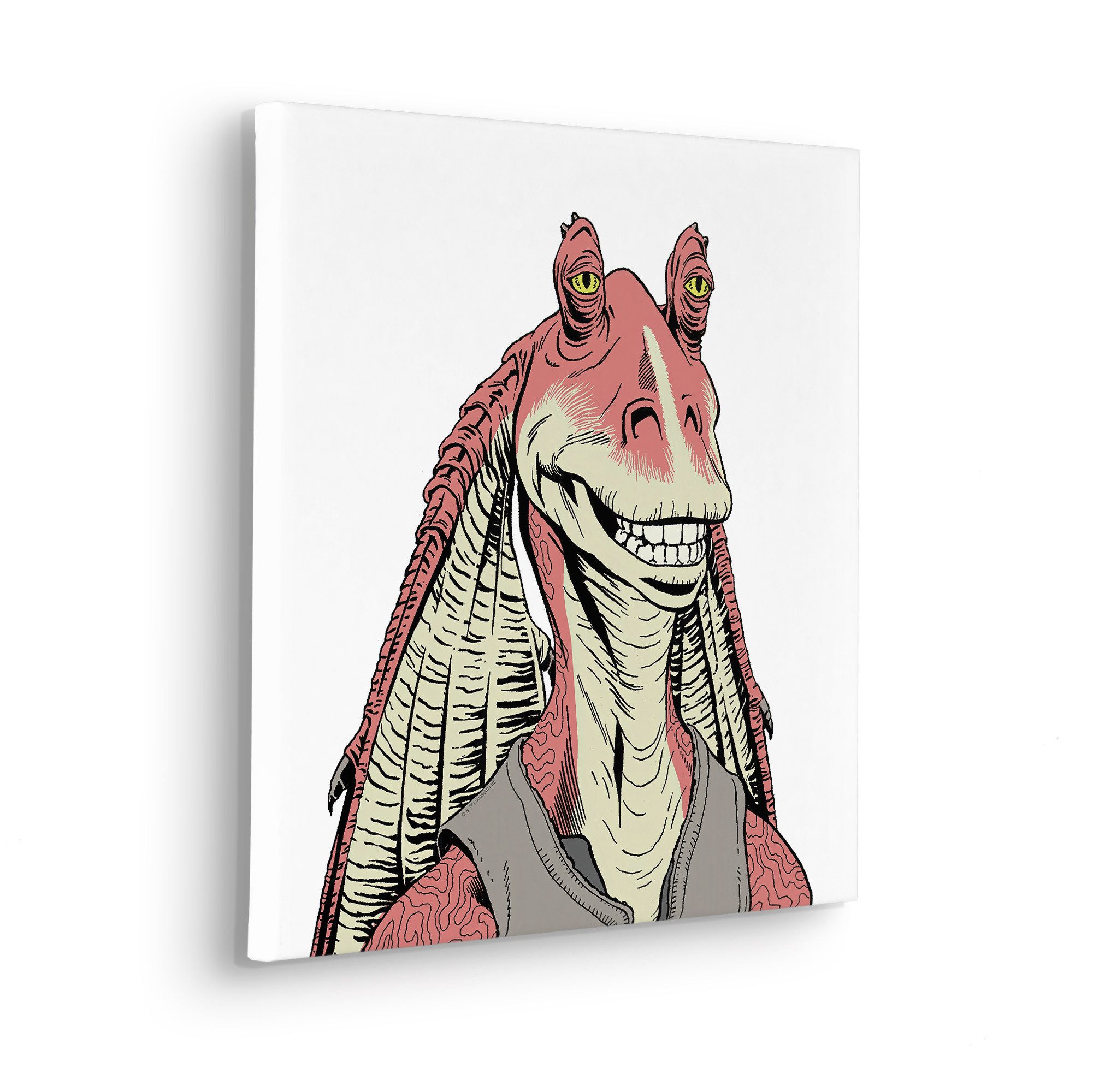 Komar Artprint op linnen Star Wars Jar Jar Binks 40 x 50 cm (breedte x hoogte) - kinderkamer, decoratie (1 stuk)