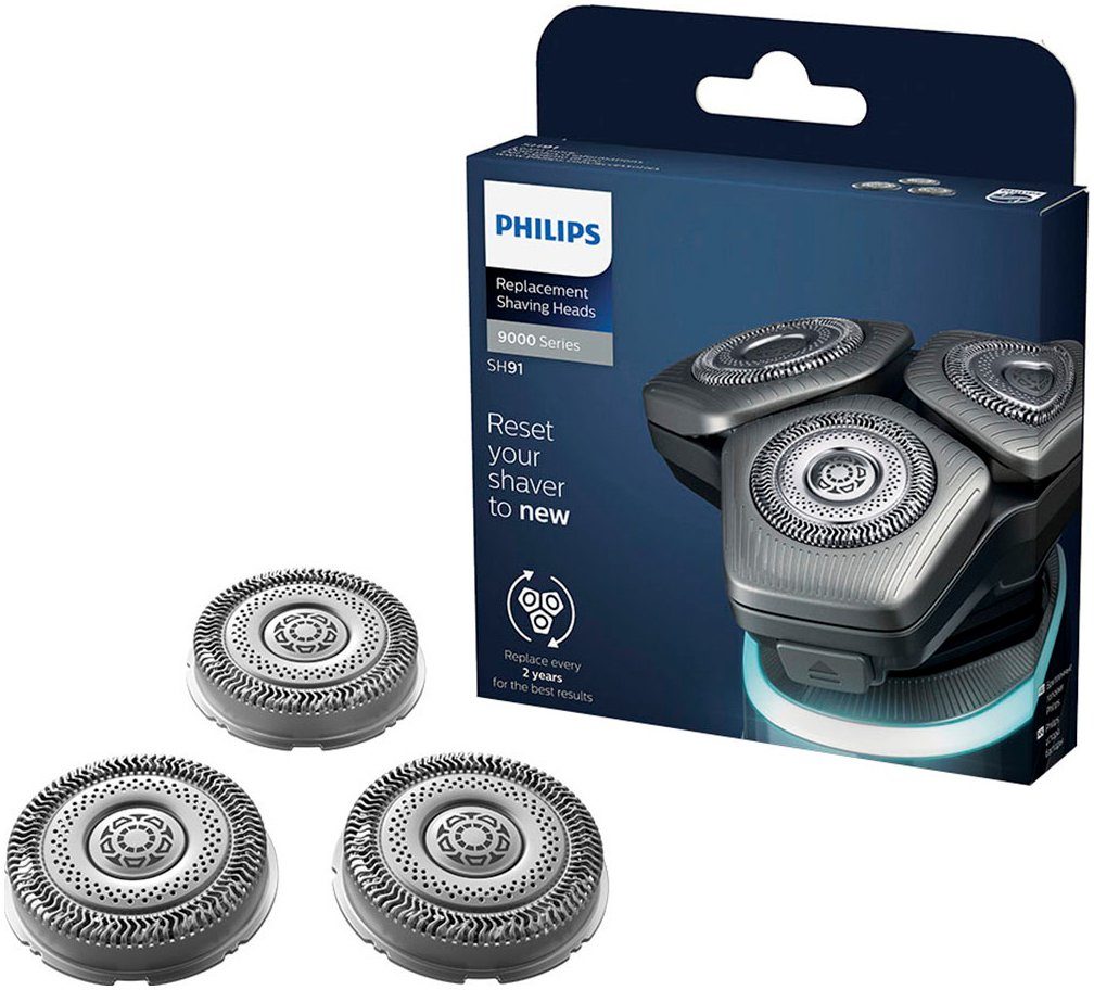 Philips Reserve-scheerkoppen Shaver series 9000 SH91/50 Dual SteelPrecision lemmeten voor Shaver Series 9000 en S9000 Prestige (3 stuks)