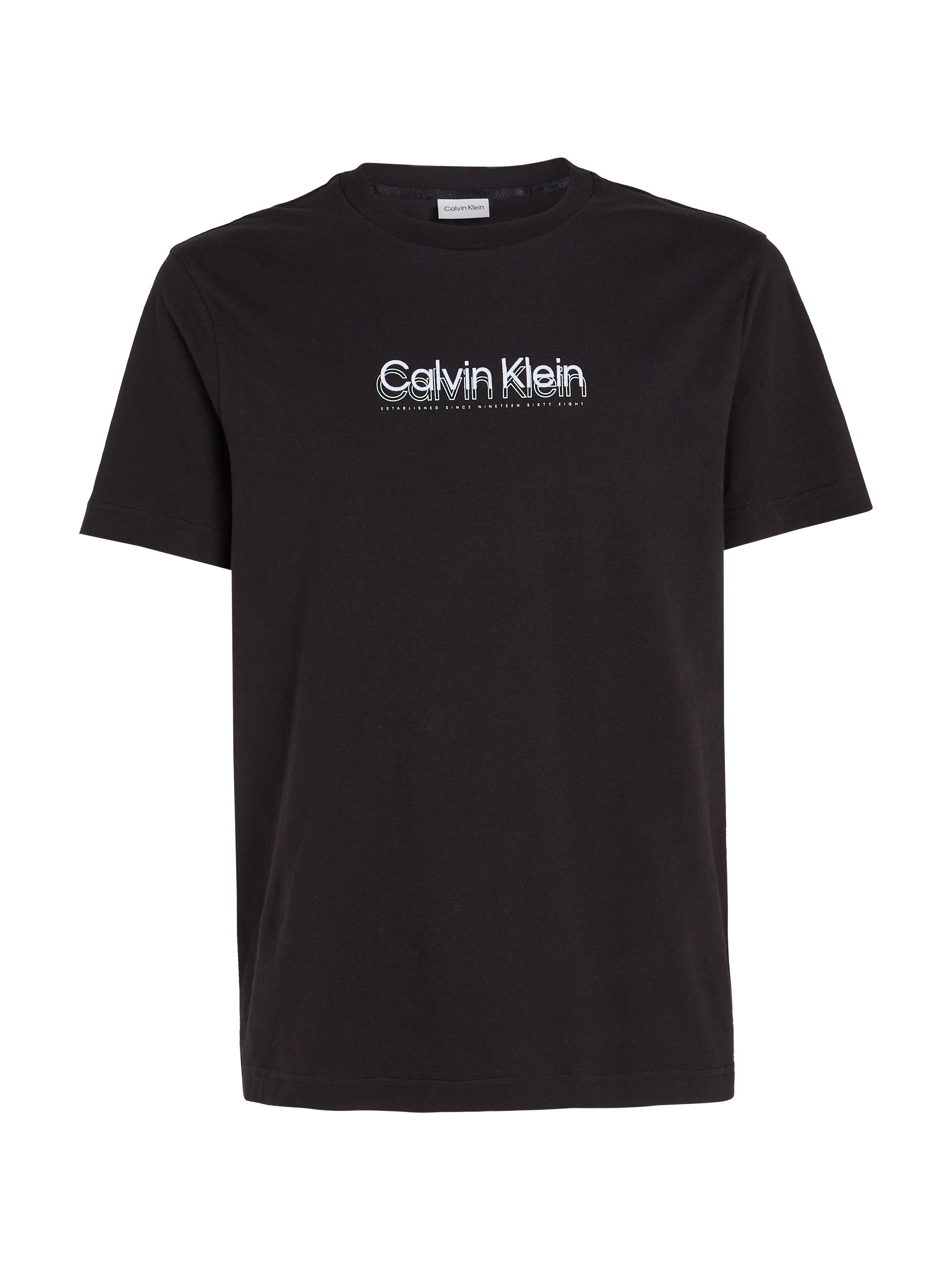 Calvin Klein T-shirt FLOCK LOGO T-SHIRT met een logo-opschrift