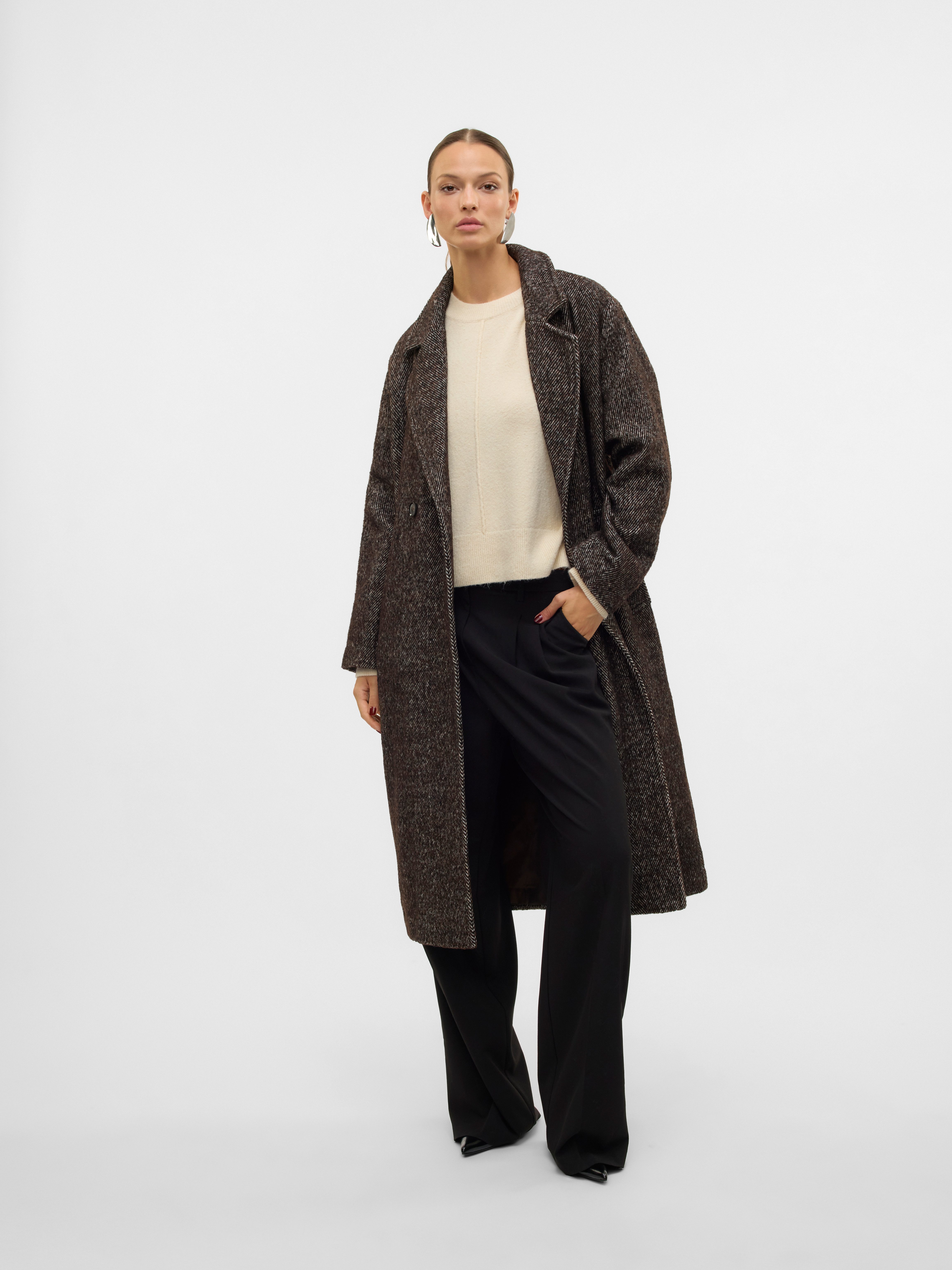 Vero Moda Lange jas VMBABETTE LONG WOOL COAT GA