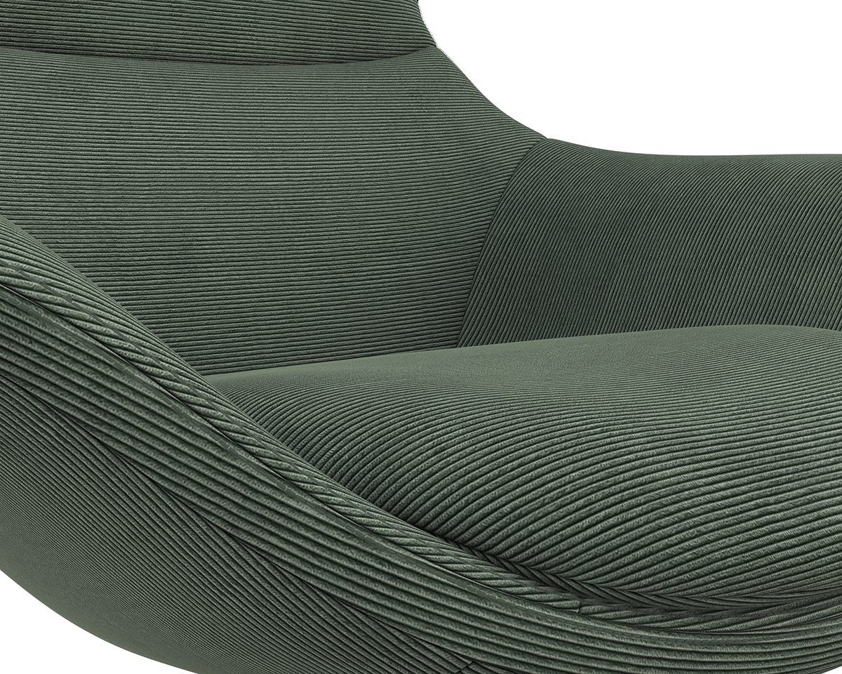 FLEXLUX Oorfauteuil Stilo relaxstoel, TV-stoel Solitaire, stijlicoon, draaibaar, aluminium basis