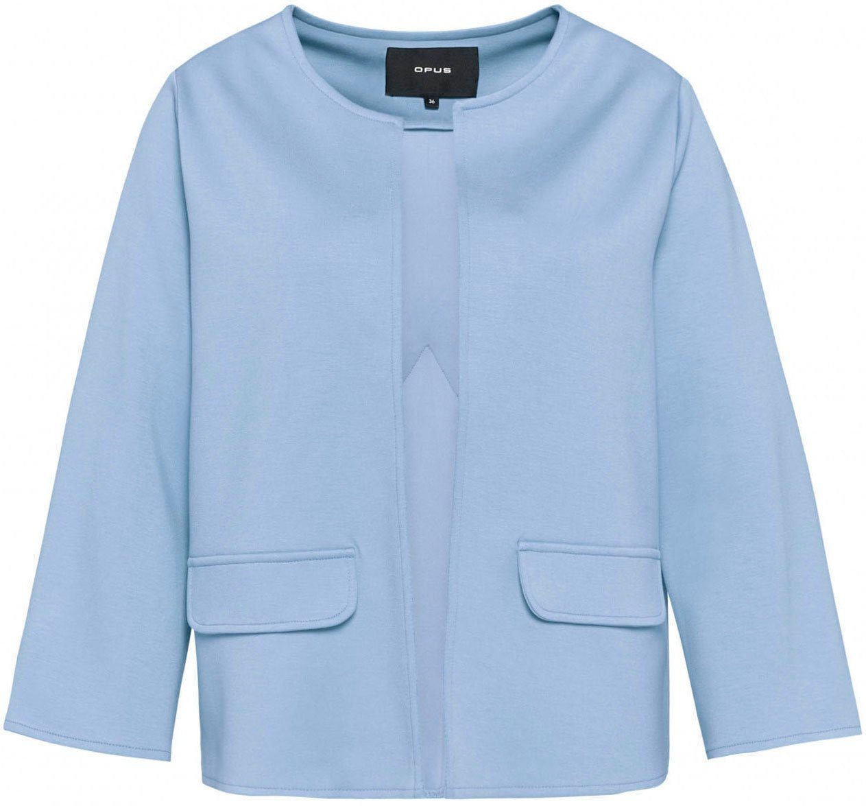 opus korte blazer jelina joyful modieuze, puristische snit blauw