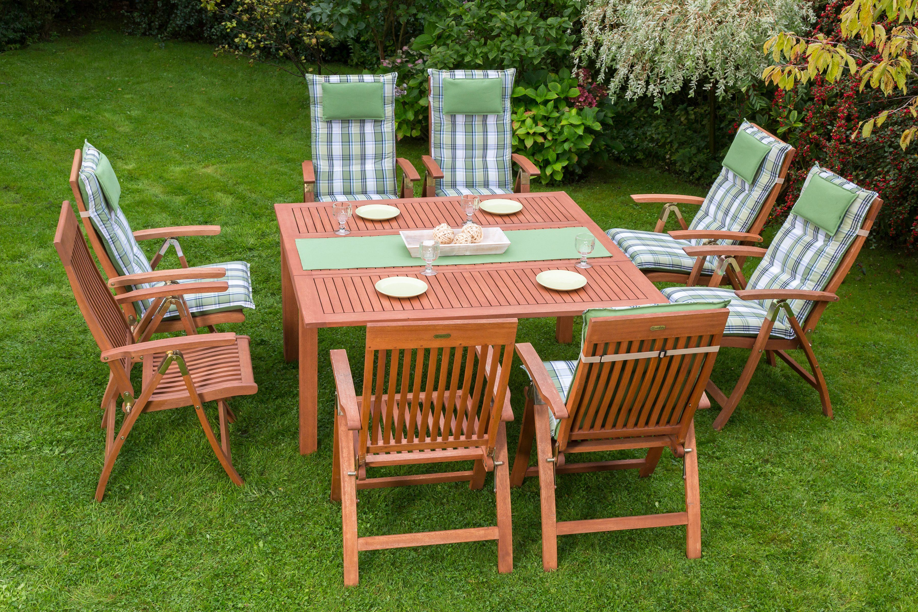 MERXX Tuinstoel Bordeaux, eucalyptushout (set, 2 stuks)