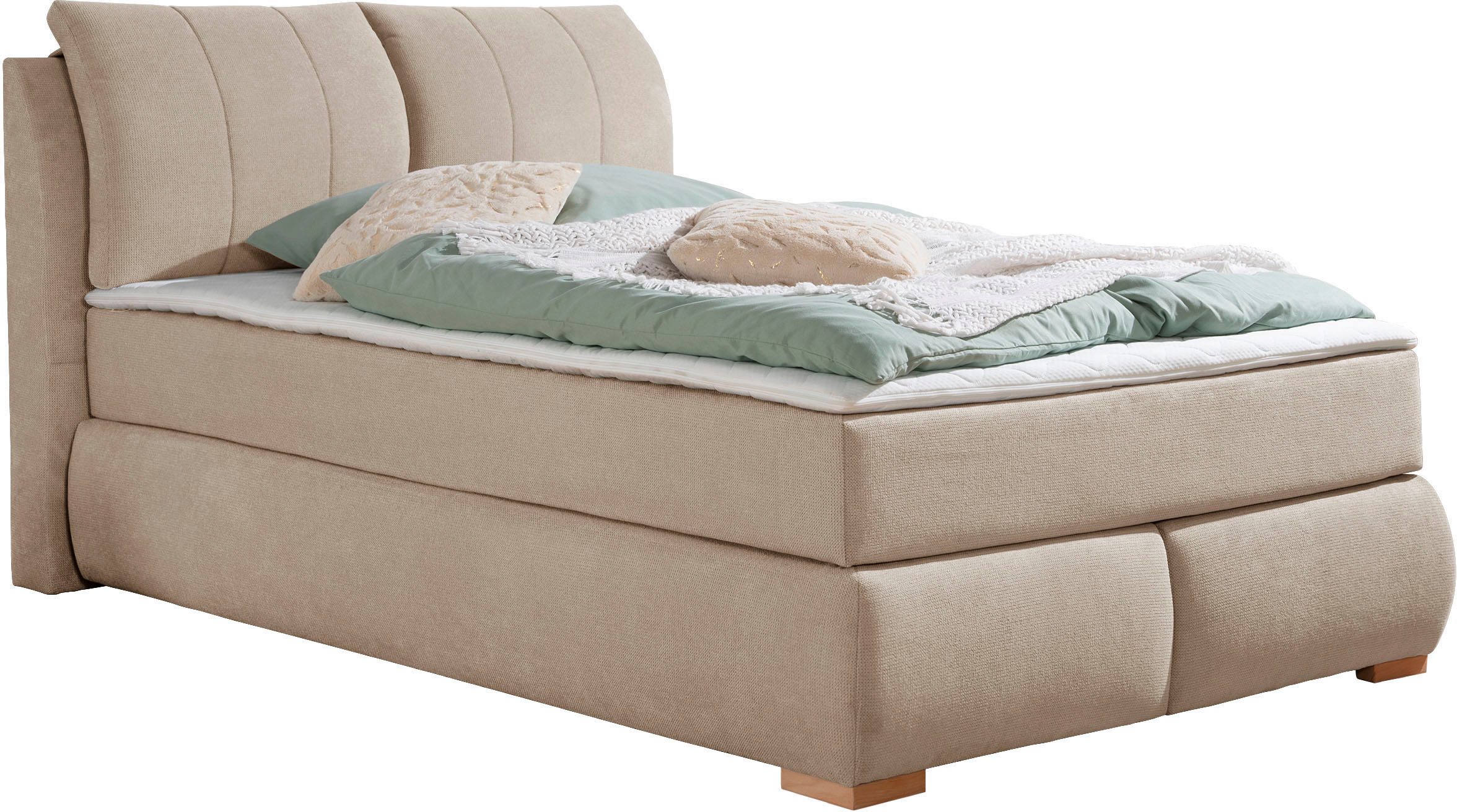 Home affaire Boxspring Breitenthal afneembare rugkussens met klittenband