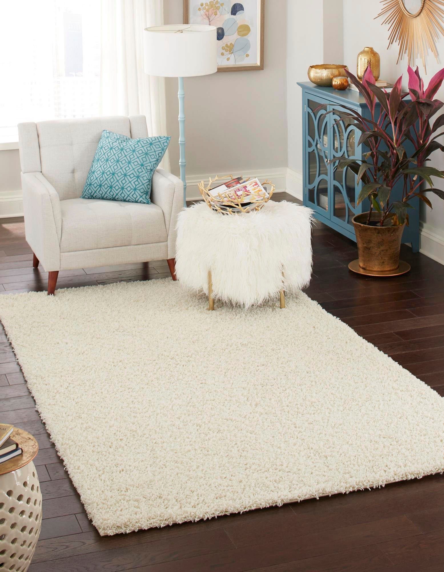 Myflair Möbel & Accessoires Hoogpolig vloerkleed Shaggy shag voorraadopruiming geweven, unikleurig, ideaal in de woonkamer & slaapkamer