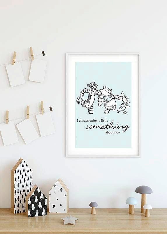 Komar Wanddecoratie Winnie the Pooh Little Something Wanddecoratie voor de kinderkamer - zonder lijst (1 stuk)
