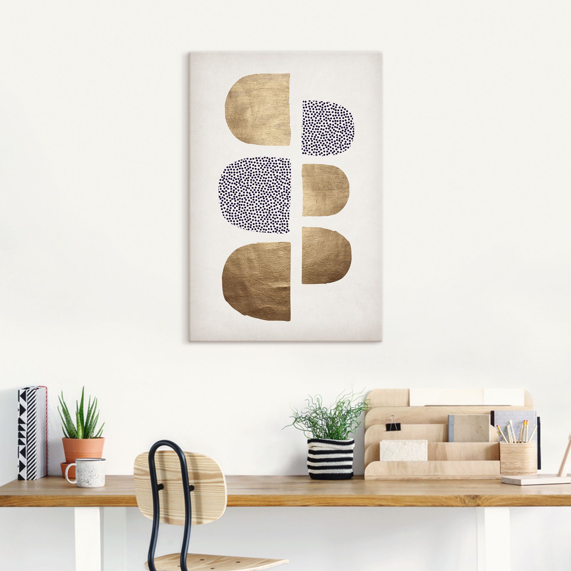 Artland Artprint op linnen Geometrische Abstracta gespannen op een spieraam