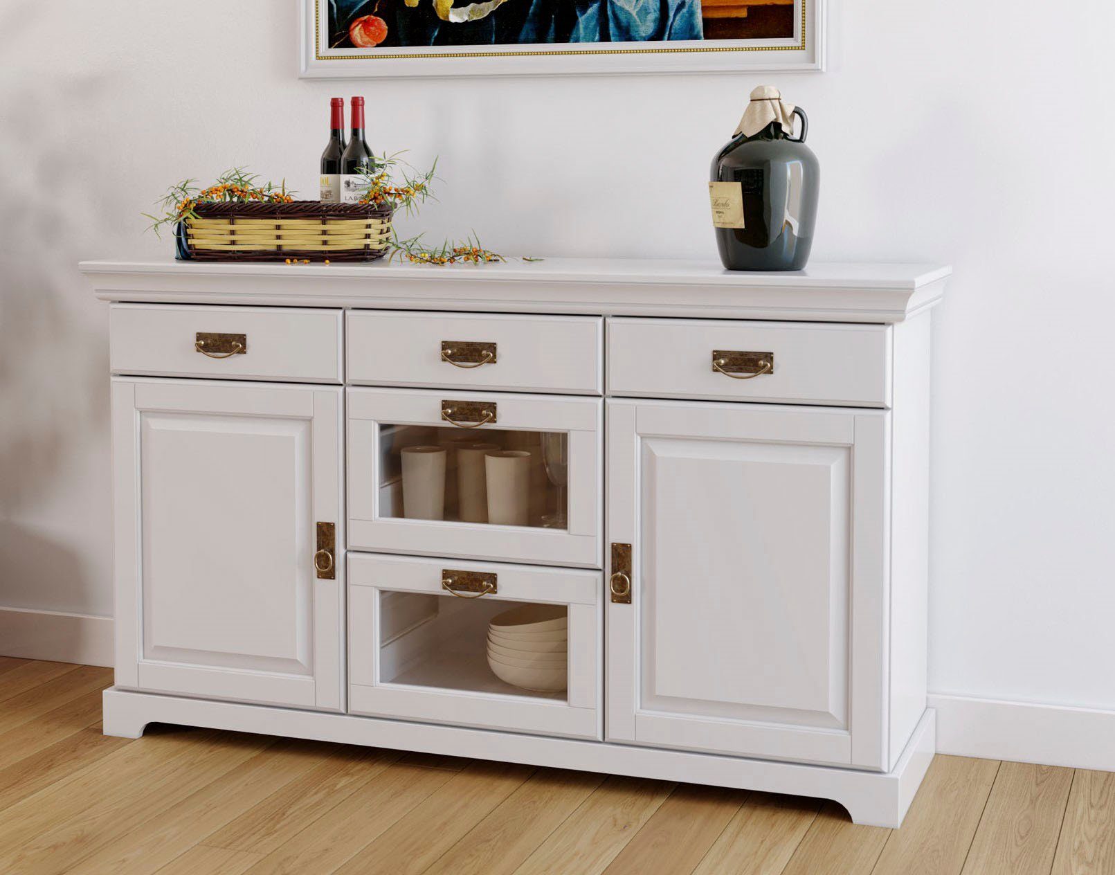 Home affaire Dressoir Rügen Commode van massief dennenhout, FSC®, breedte 145 of 180 cm