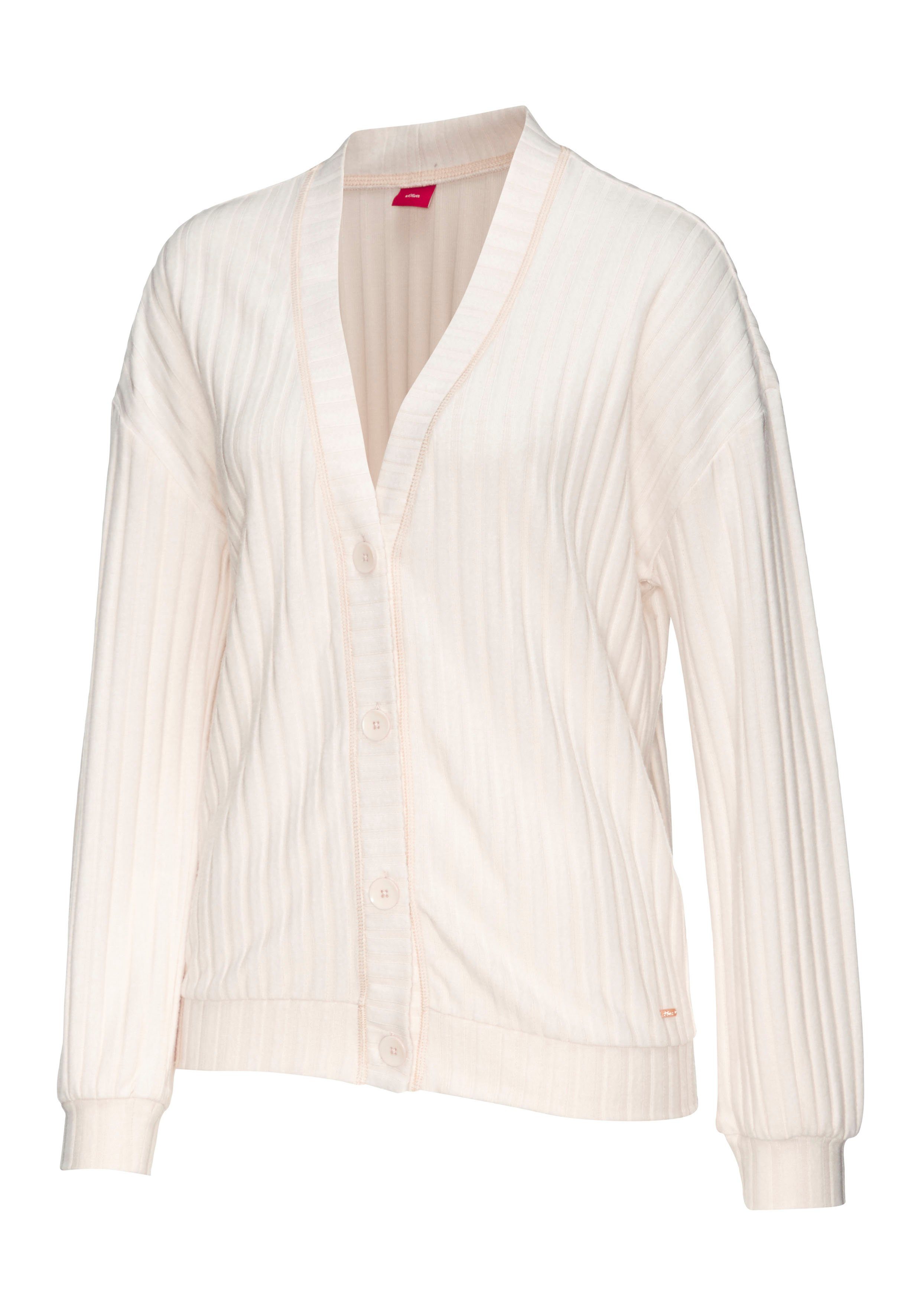 s.Oliver RED LABEL Beachwear Cardigan met brede knoopsluiting, loungewear