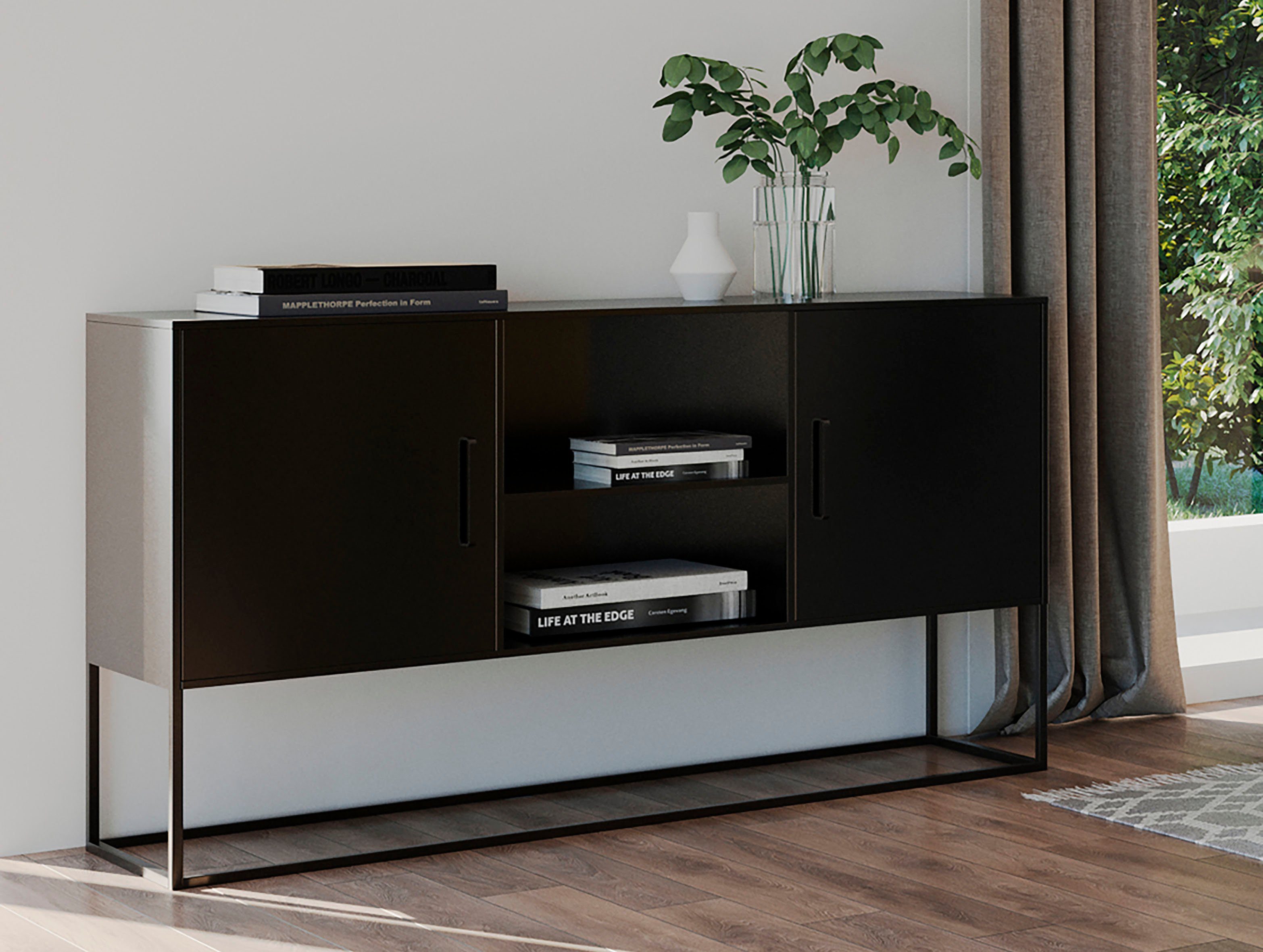 Homexperts Kast Rich designachtig metalen meubel, ideaal als kast of tv-meubel