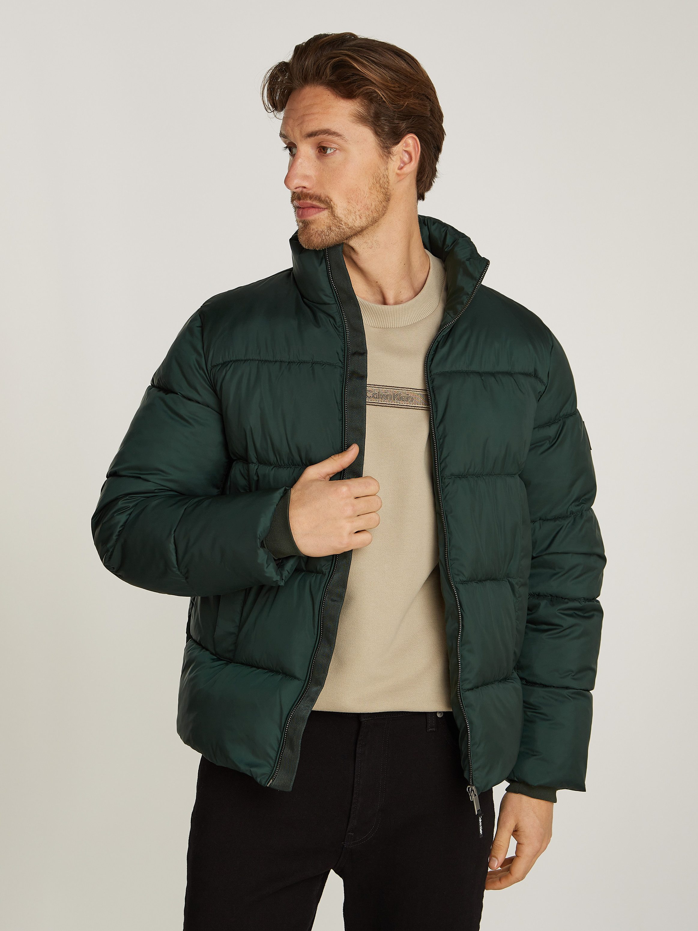 Calvin Klein Outdoorjack QUILT PUFFER MW heren outdoorjassen maat M groen