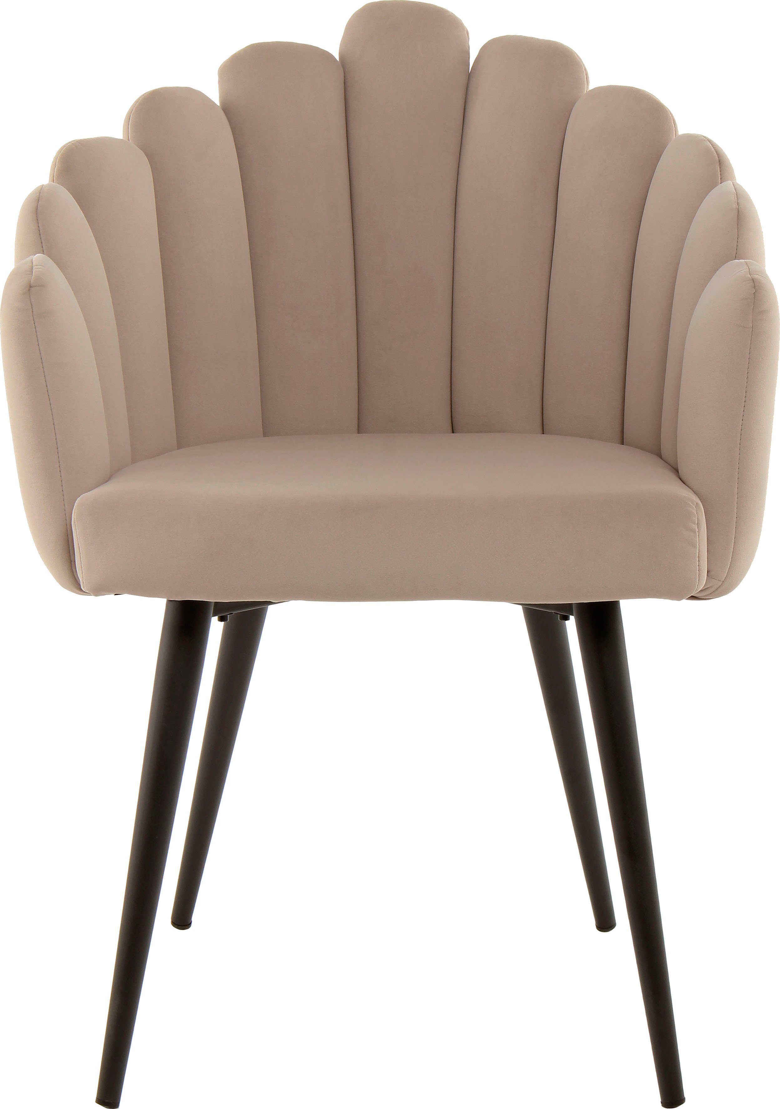 Kayoom Stoel Jeane 525, met fluweelzachte bekleding, comfortabel en gezellig fluweelzachte bekleding, modern, comfortabel en gezellig, met fluweelzachte bekleding (1 stuk)