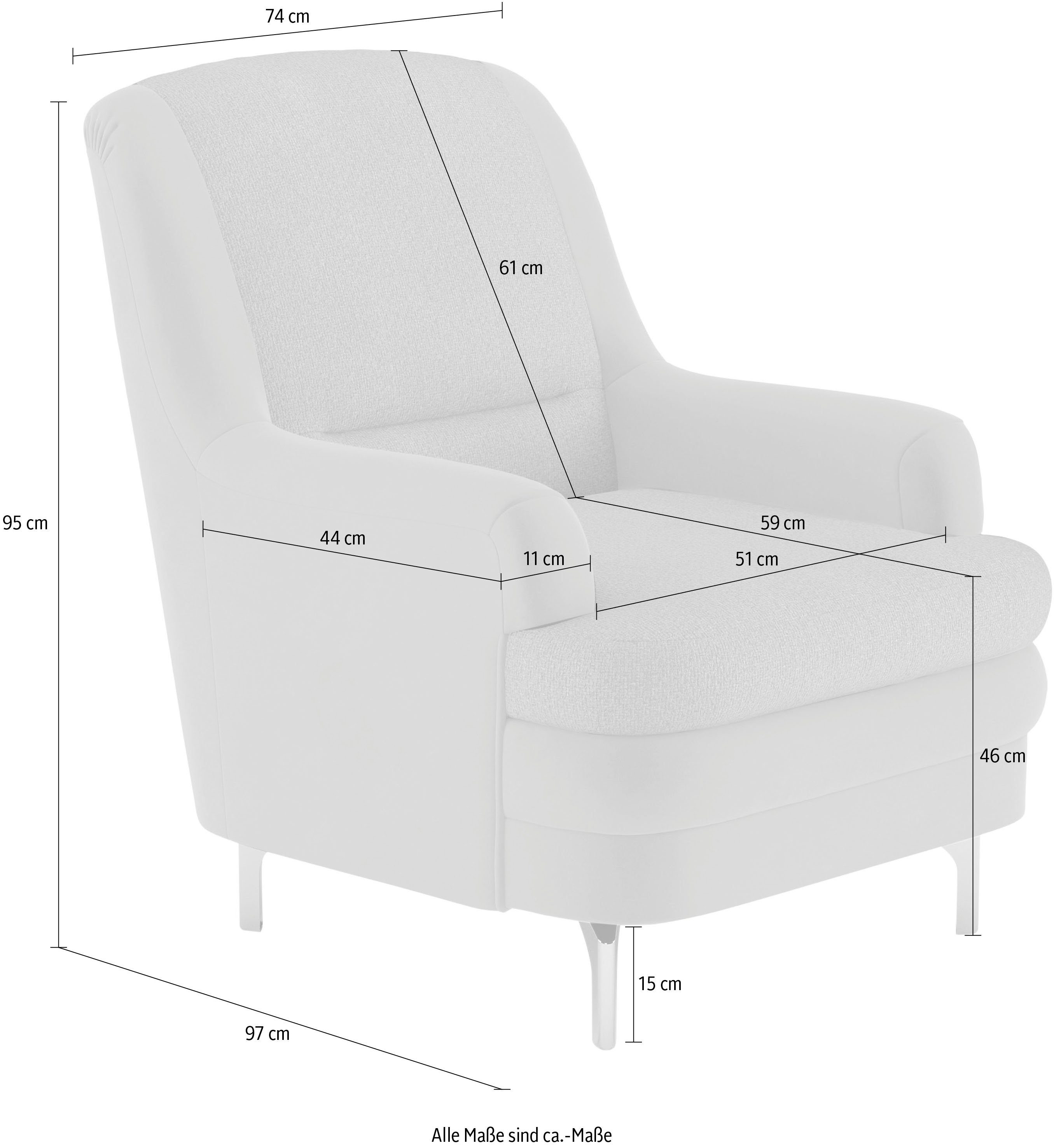 sit&more Fauteuil Oriënt inclusief 1 sierkussen met strassteentjes, goudkleurige metalen poten