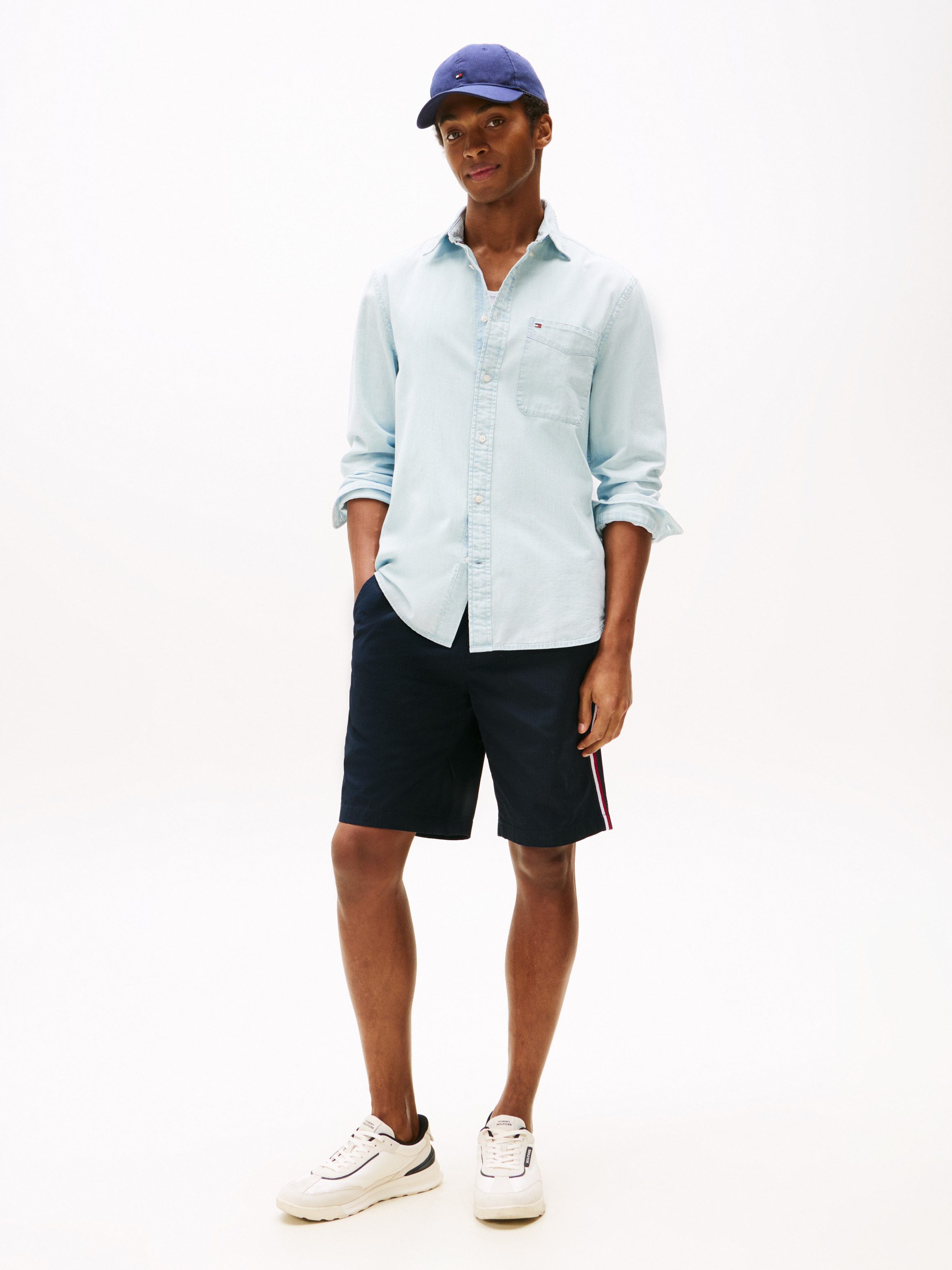 Tommy Hilfiger Overhemd met lange mouwen CHAMBRAY POCKET RF SHIRT