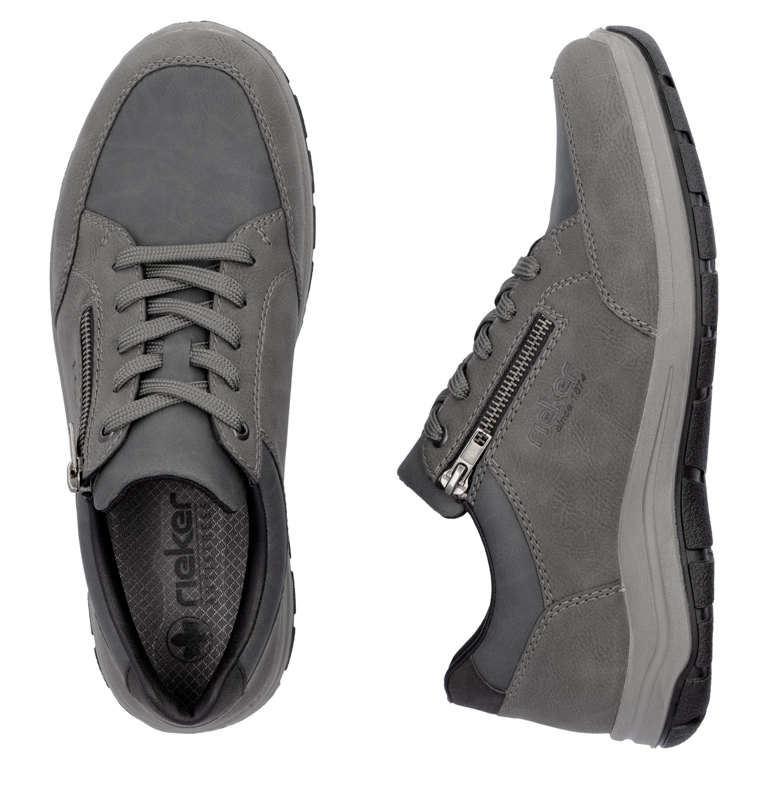 Rieker Sneakers , vrijetijdsschoen, halfschoen, veterschoen met gepolsterde schacht