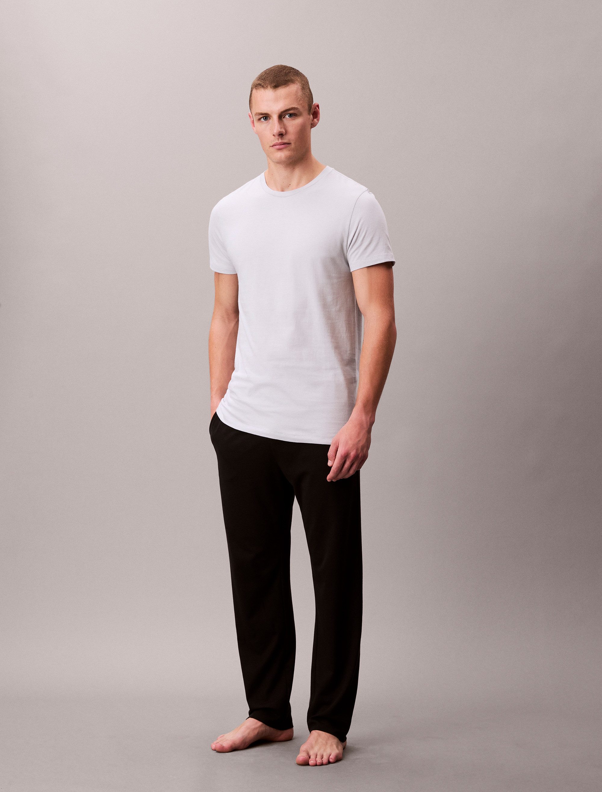 Calvin Klein T-shirt S/S CREW NECK 3PK met geborduurd logo (3-delig, Set van 3)