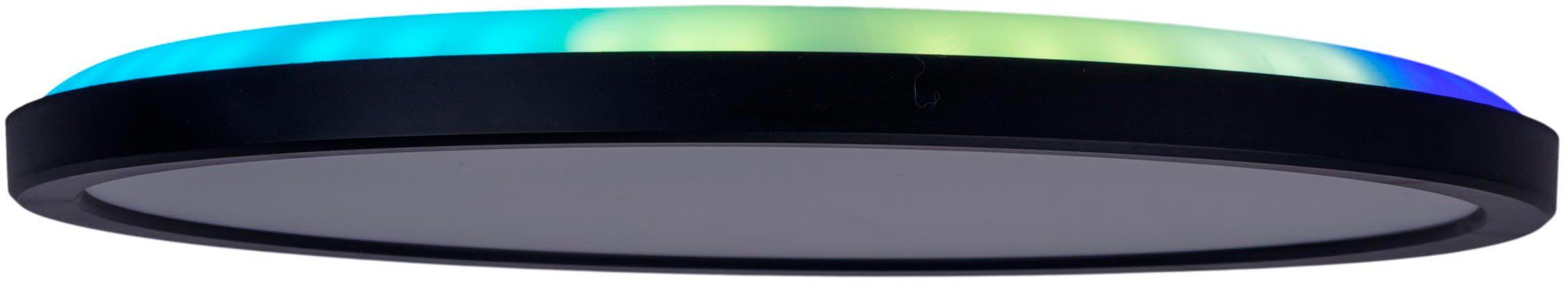 näve Plafondlamp LED "CARLO" met RGB-achtergrondverlichting D: 29,3 cm Dimbaar met geheugenfunctie, kleurwisselaar en nachtlichtfunctie (2 stuks)