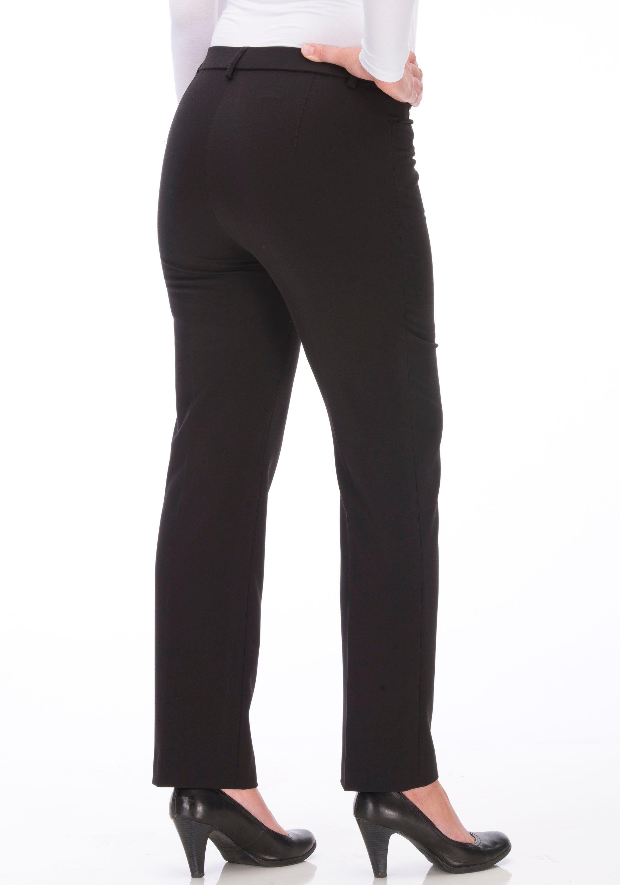 KjBRAND Stoffen broek Bea in Bi-Stretch Kamgarenlook met Persplooien