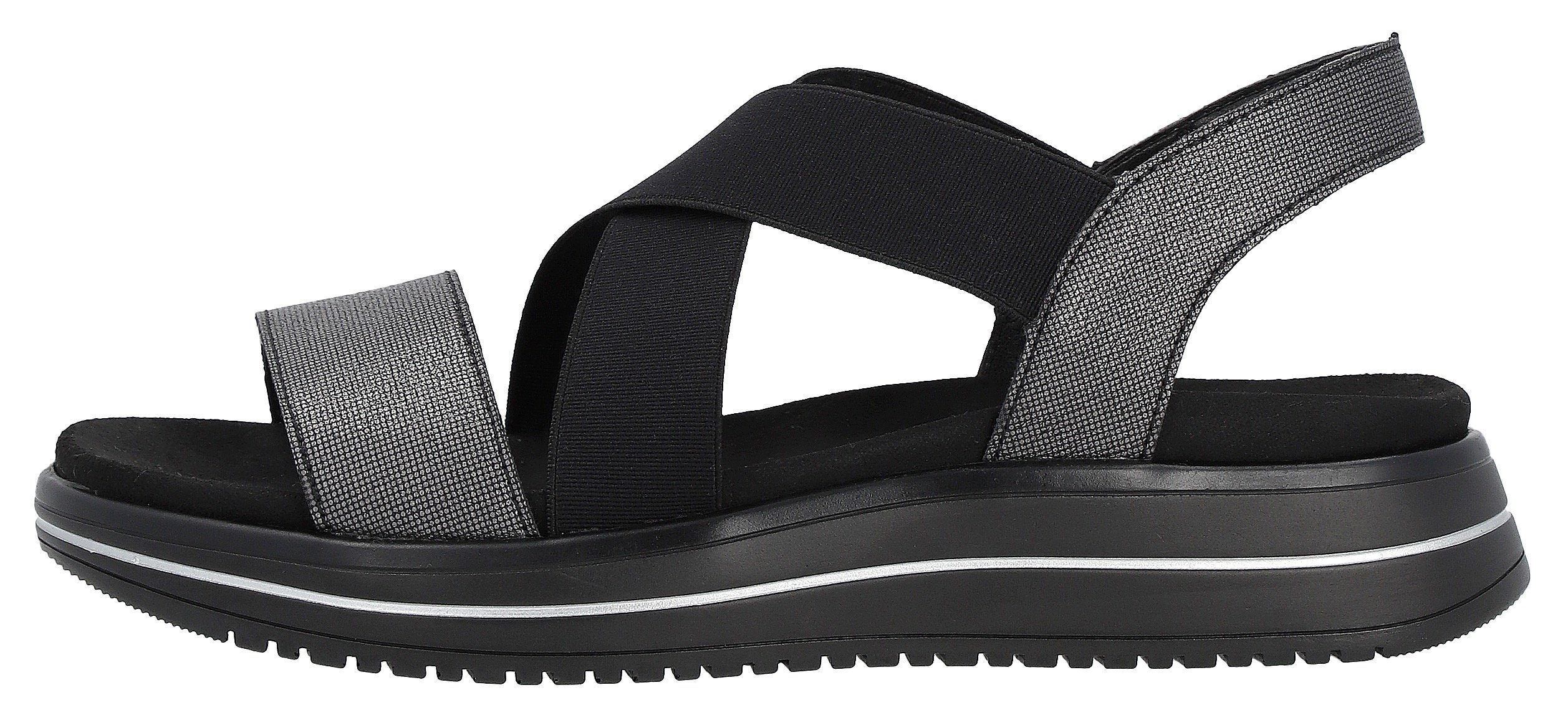 Remonte Sandalen zomerschoen, sandaal, sleehak, met praktische elastiek