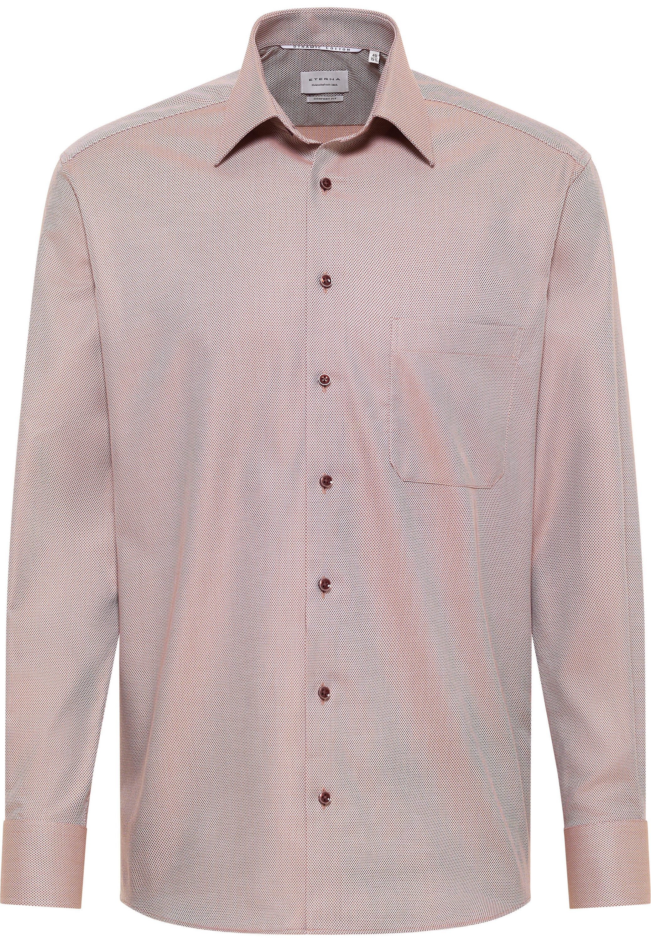 Eterna Overhemd met lange mouwen Comfort fit NON IRON (strijkvrij)