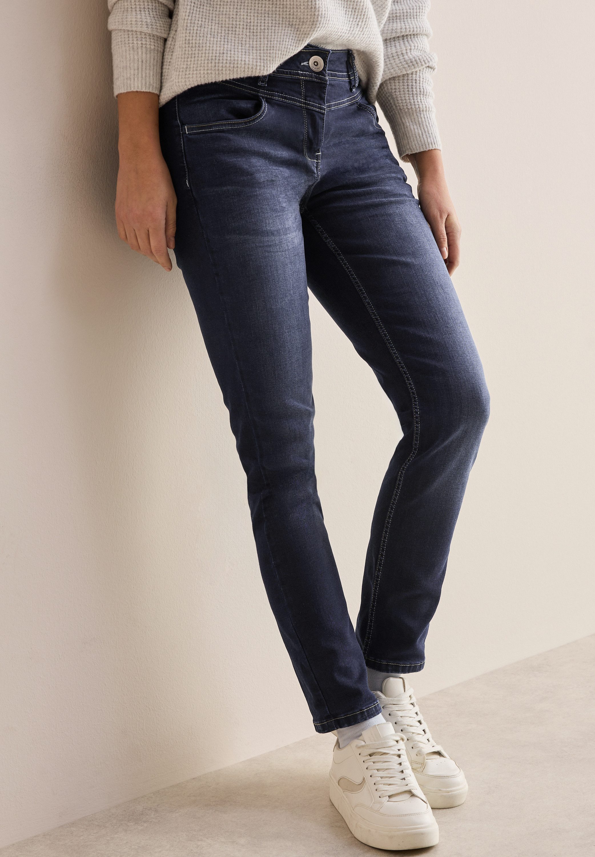 Cecil Slim fit jeans met hoge band