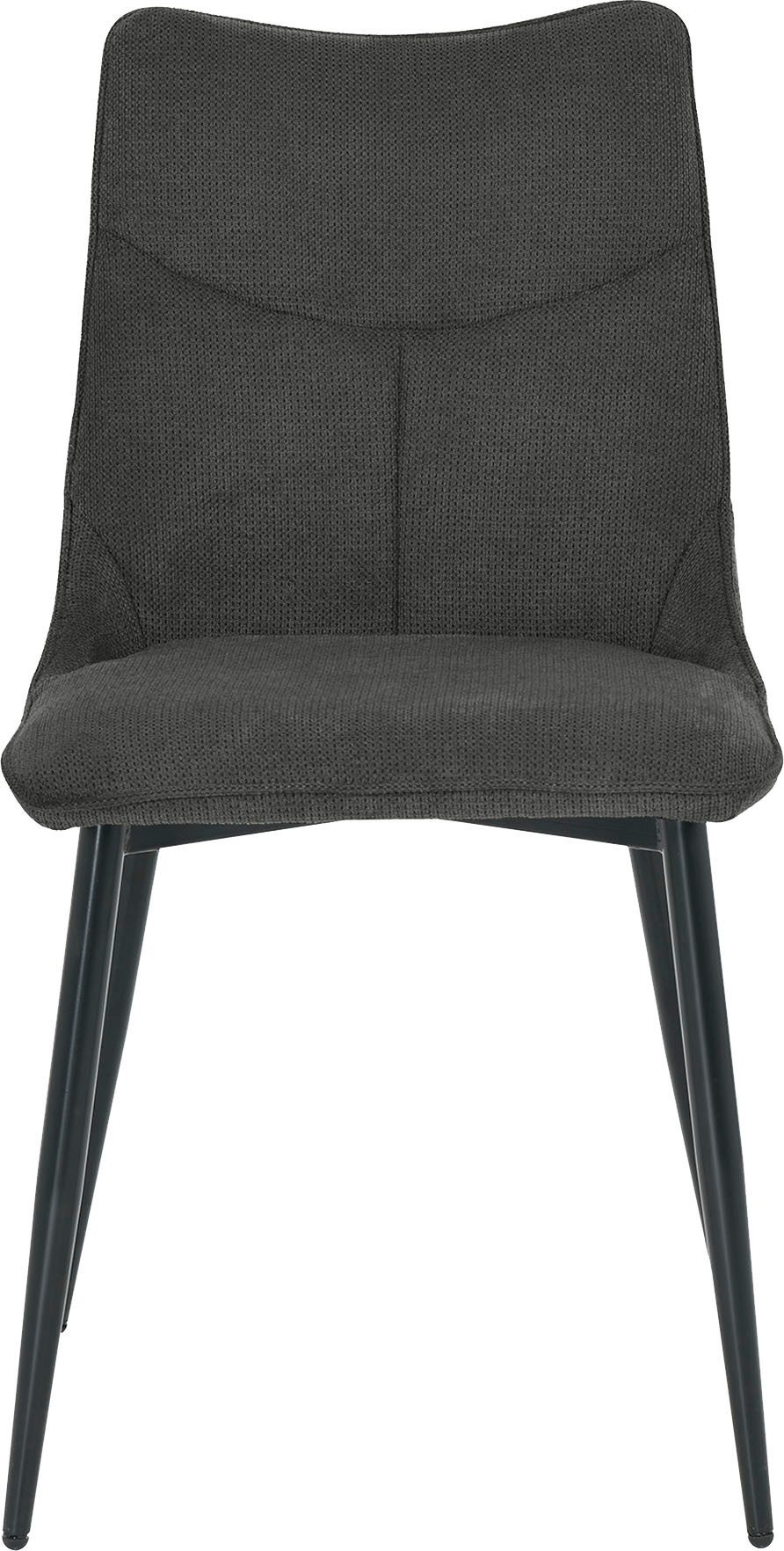 byLIVING Eetkamerstoel Carlo (2-stuks set) Frame van metaal zwart, keukenstoel, geweven stofbekleding, diverse kleuren (set)