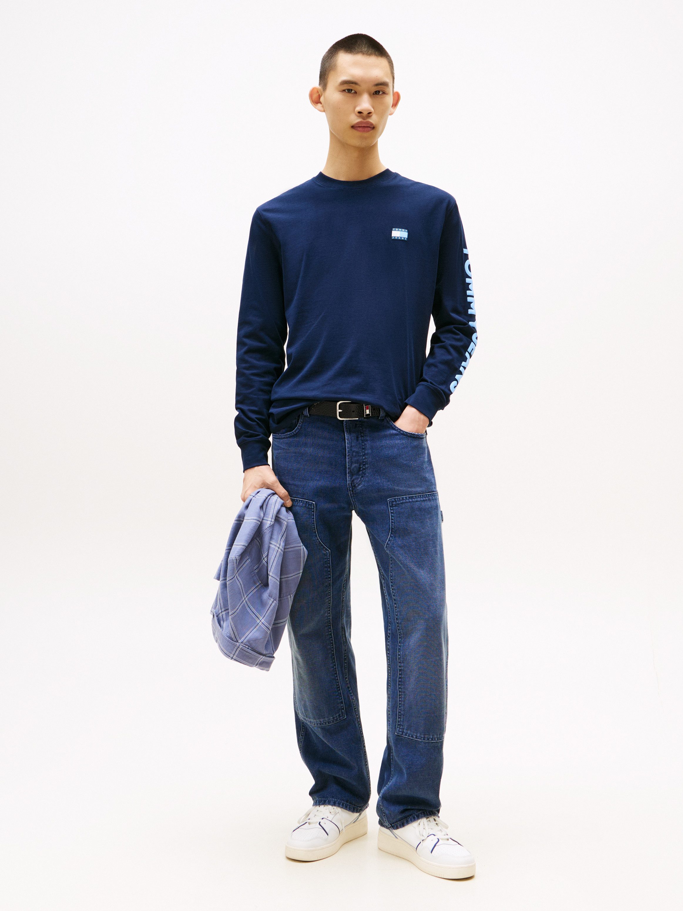 TOMMY JEANS Shirt met lange mouwen TJM REG POP COL NW CLSC LS T EXT